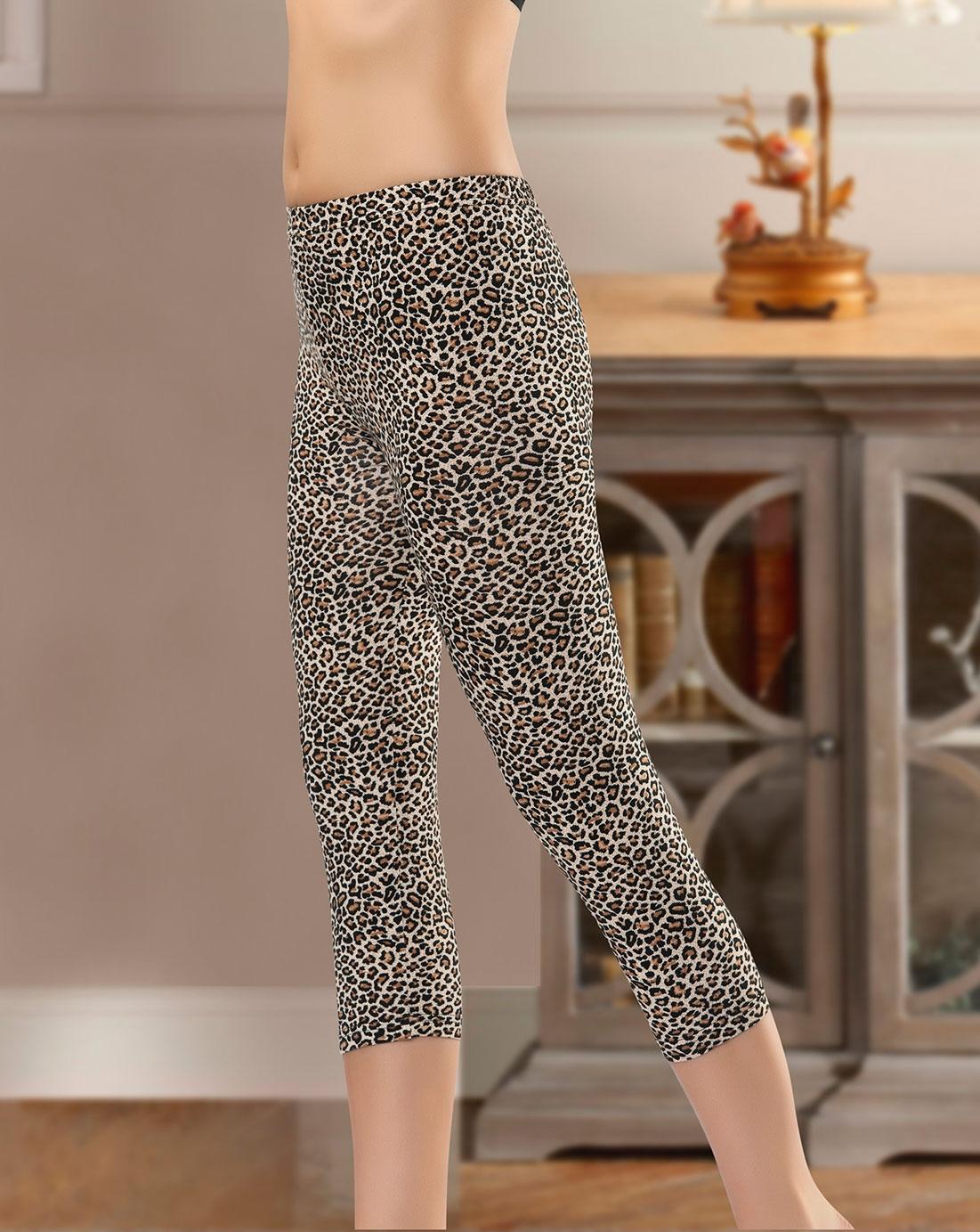 Leopar Desenli Yüksek Bel Kapri Tayt Derya 475 - Leopar