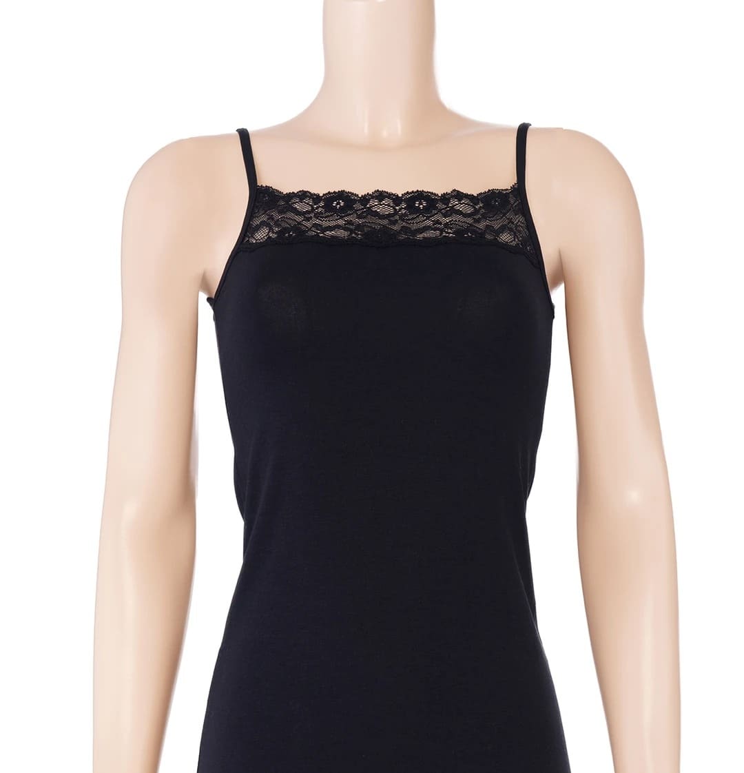 Pamuklu Dantelli Kadın Atlet Siyah Yıldız 2136 - Siyah