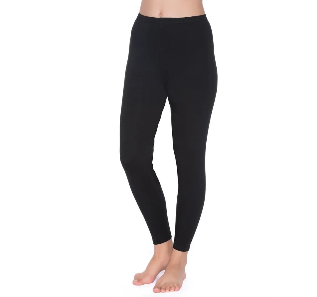 Yüksek Bel Likralı Tayt Siyah Yıldız 3636 - Siyah