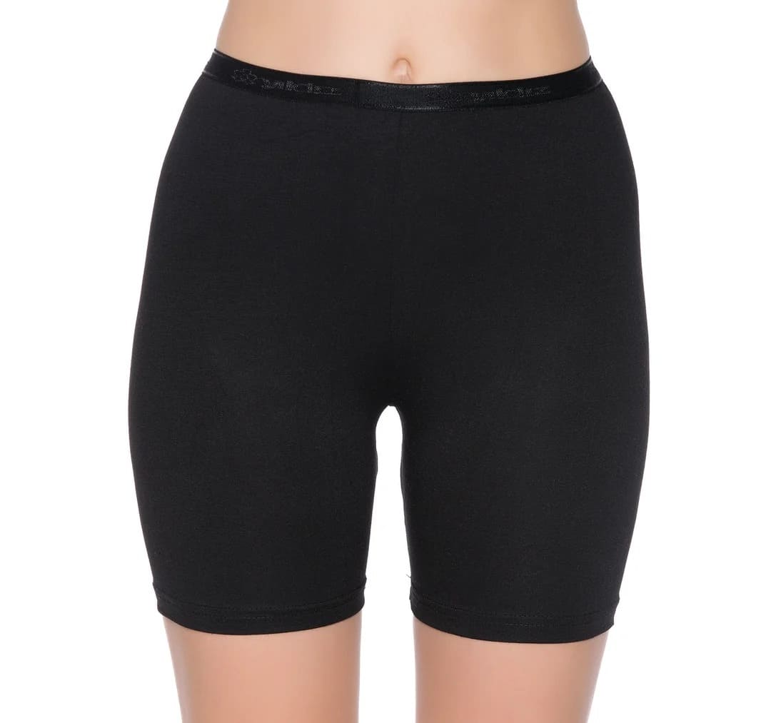 Pamuklu Yüksek Bel Likralı Tayt Yıldız 3606 - Siyah