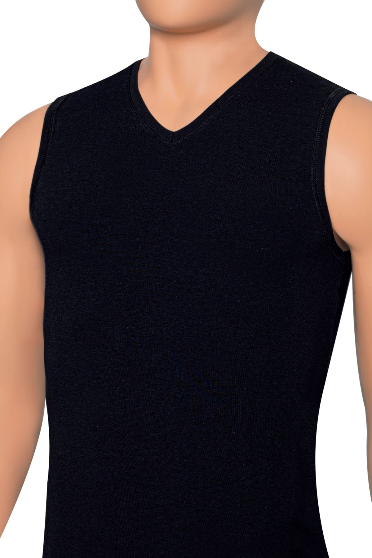 Pamuklu Ribana Atlet Likralı Öts 1455 - Siyah