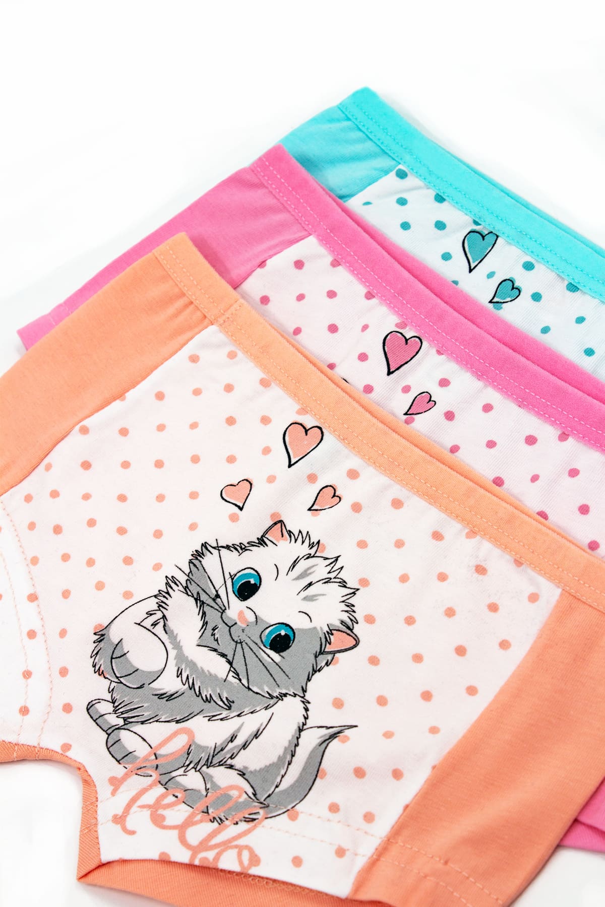 Öts İç Giyim Pamuklu Kedi Baskılı Renkli Külot Öts 8247 - Görsel 4