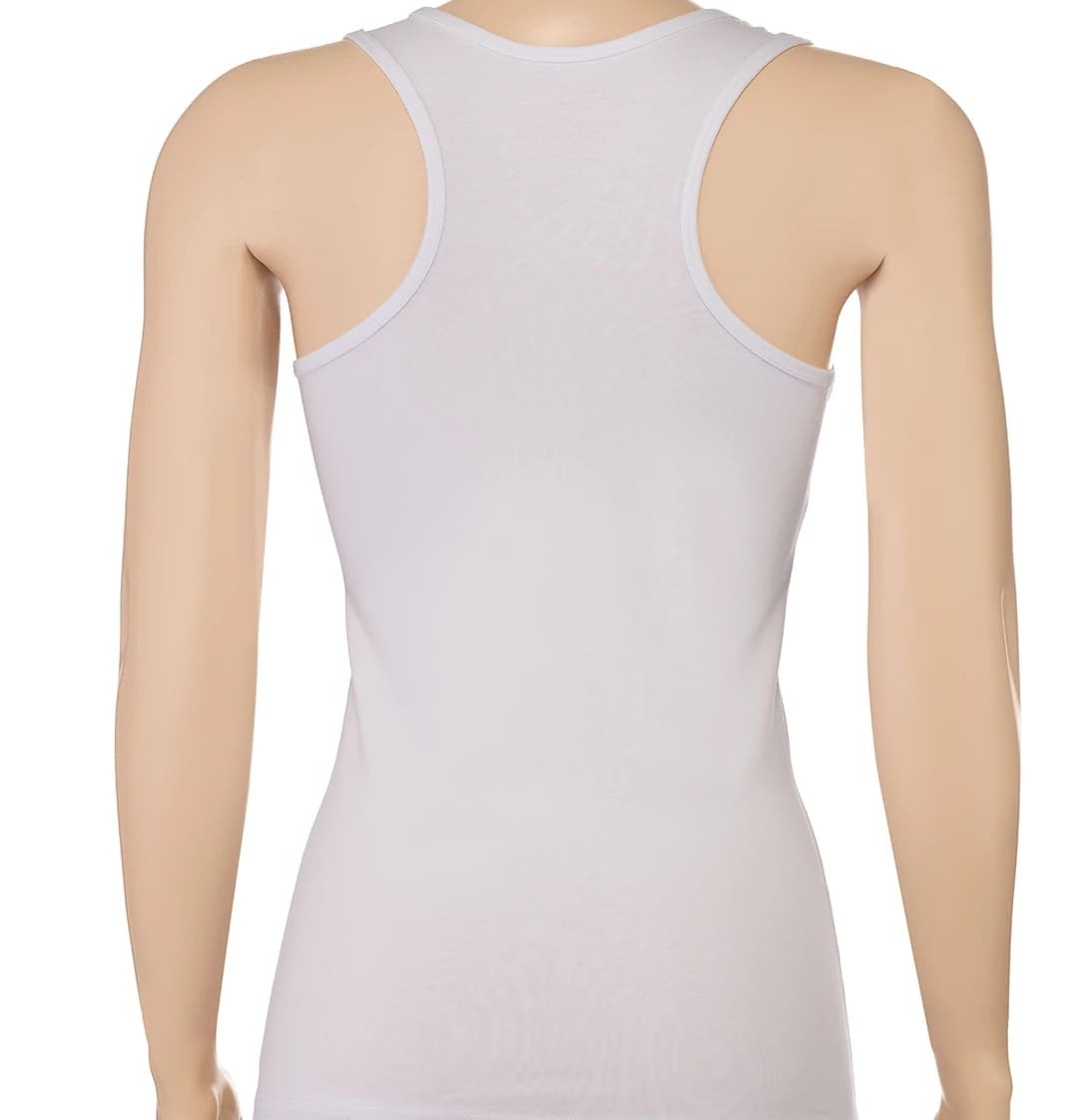 Likralı Uzun Beyaz Kadın Atlet Yıldız 2080 - Beyaz