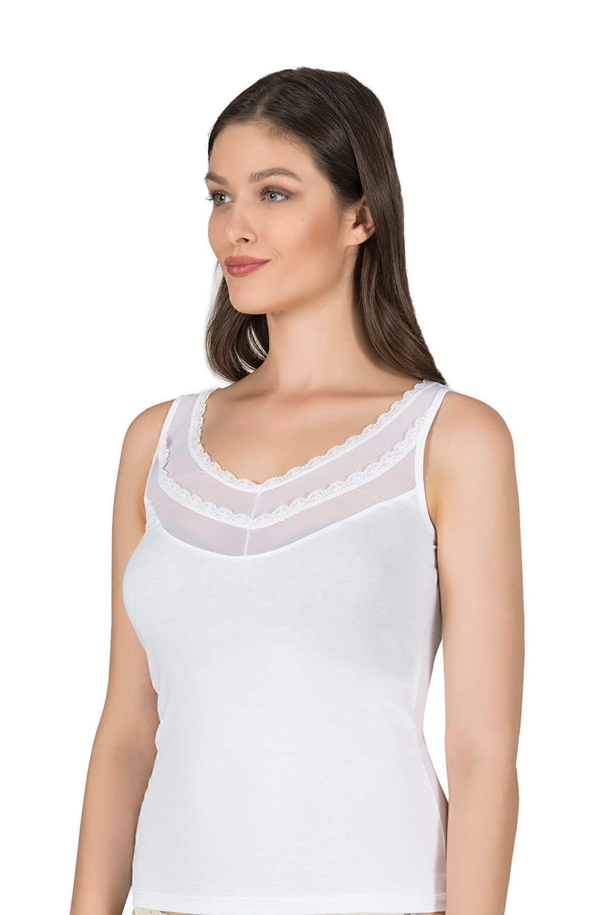 Kalın Askılı Pamuklu Atlet Özkan 20582 - Beyaz