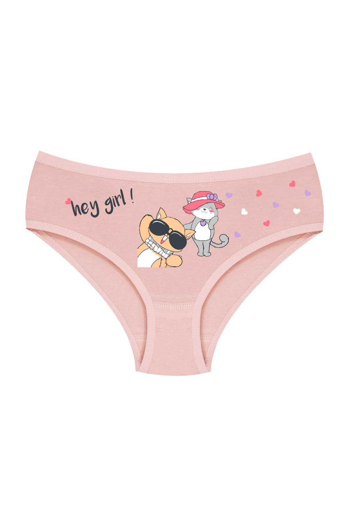 Pamuklu Lastikli Kız Çocuk Külot Öts 8262 - Somon