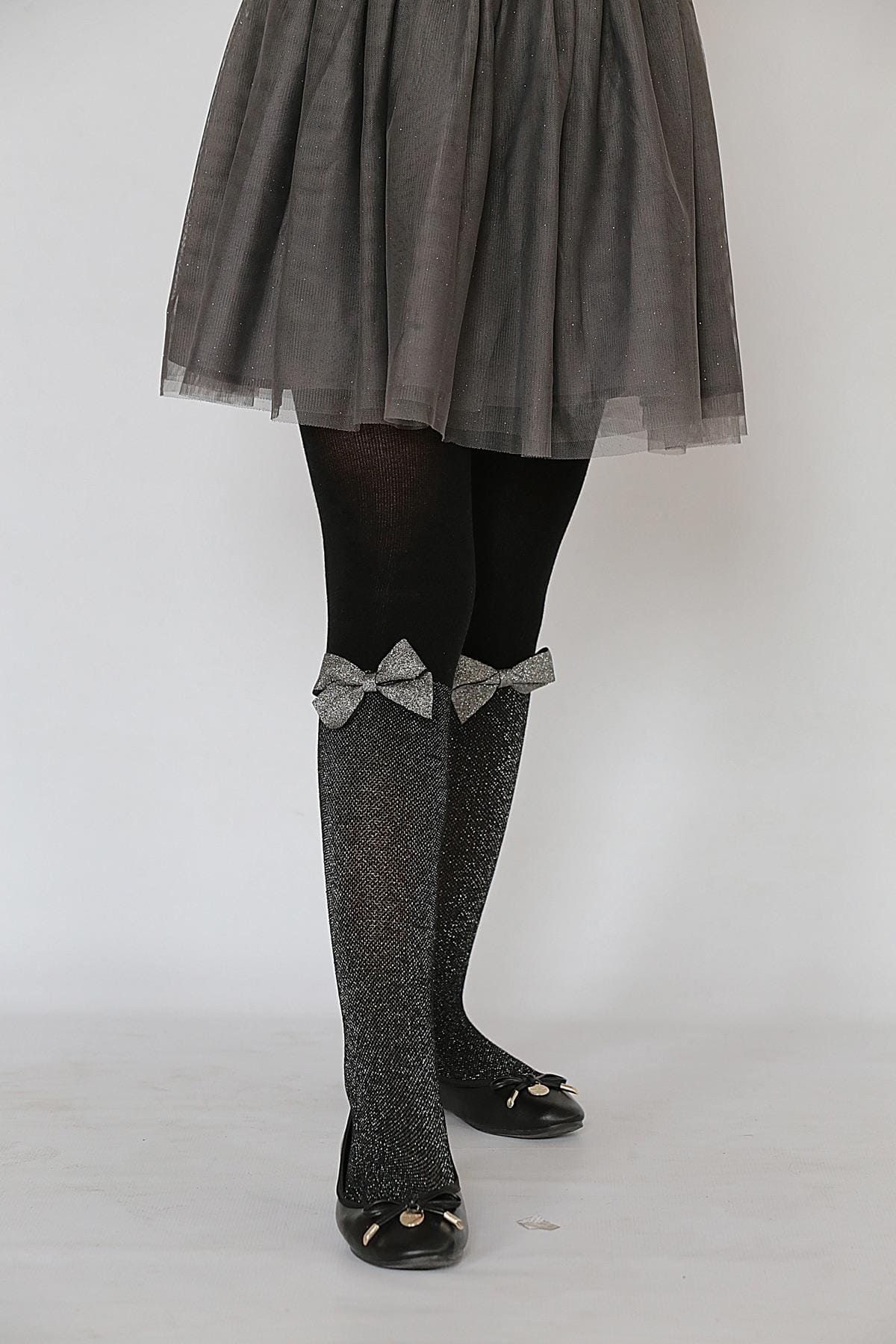 Pamuklu Viskon Çocuk Külotlu Çorap Daymod 2122099 - Siyah