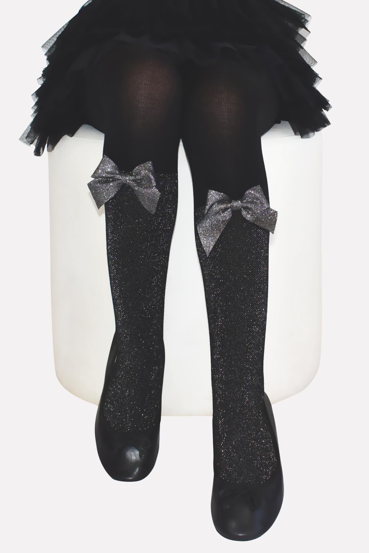 Pamuklu Viskon Çocuk Külotlu Çorap Daymod 2122099 - Siyah