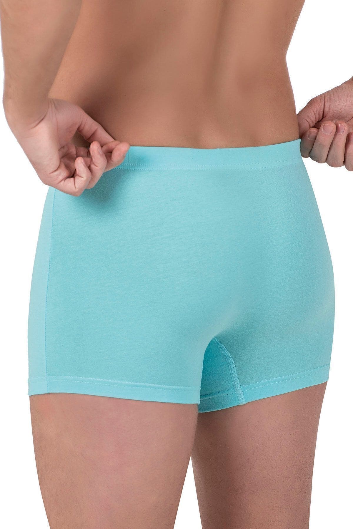 Pamuklu Likralı Esnek Rahat Boxer Şort Özkan 12024 - Mavi