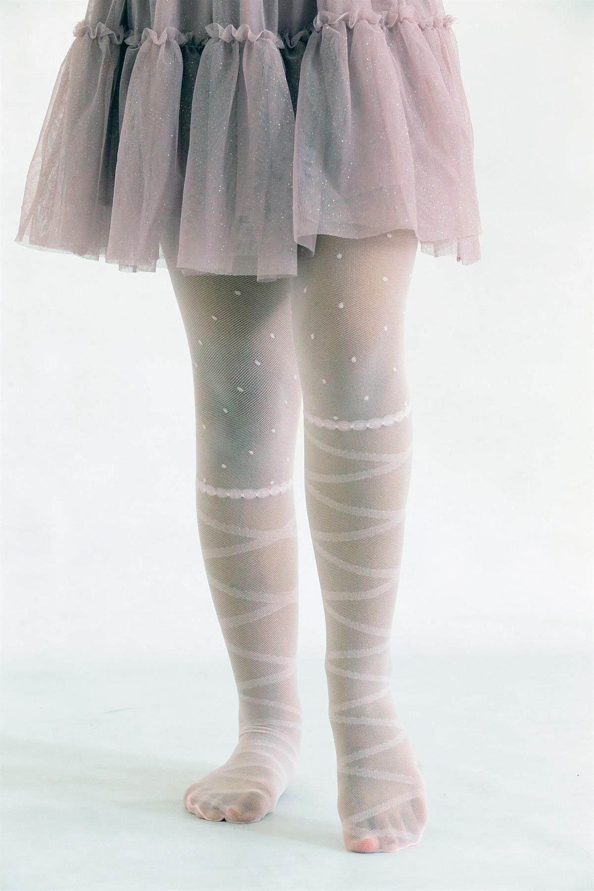 Kaydırmaz Tabanlı Çocuk Külotlu Çorap Kırmızı Daymod 2121035 - Kemik