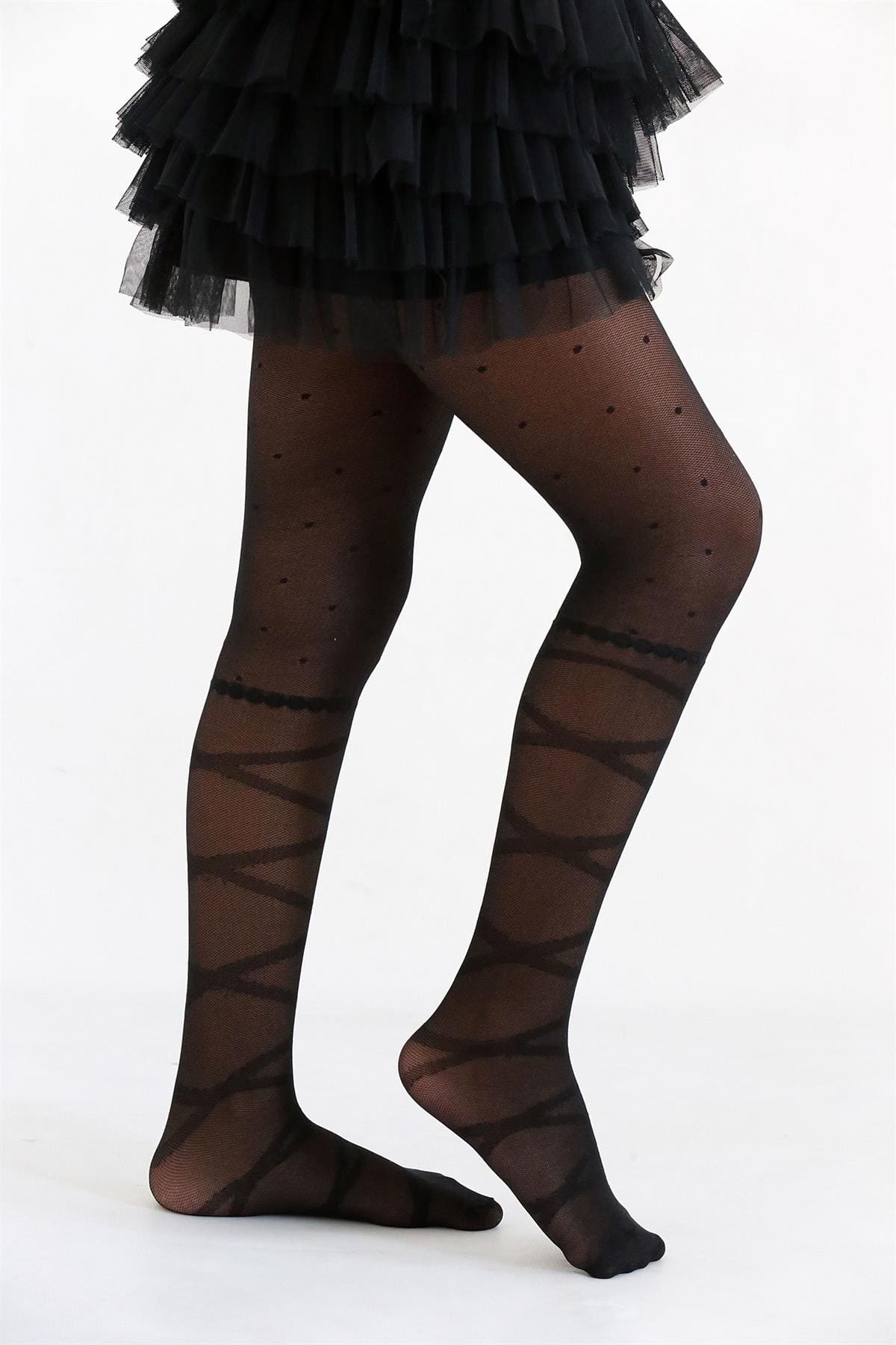 Kaydırmaz Tabanlı Çocuk Külotlu Çorap Daymod 2121035 - Siyah