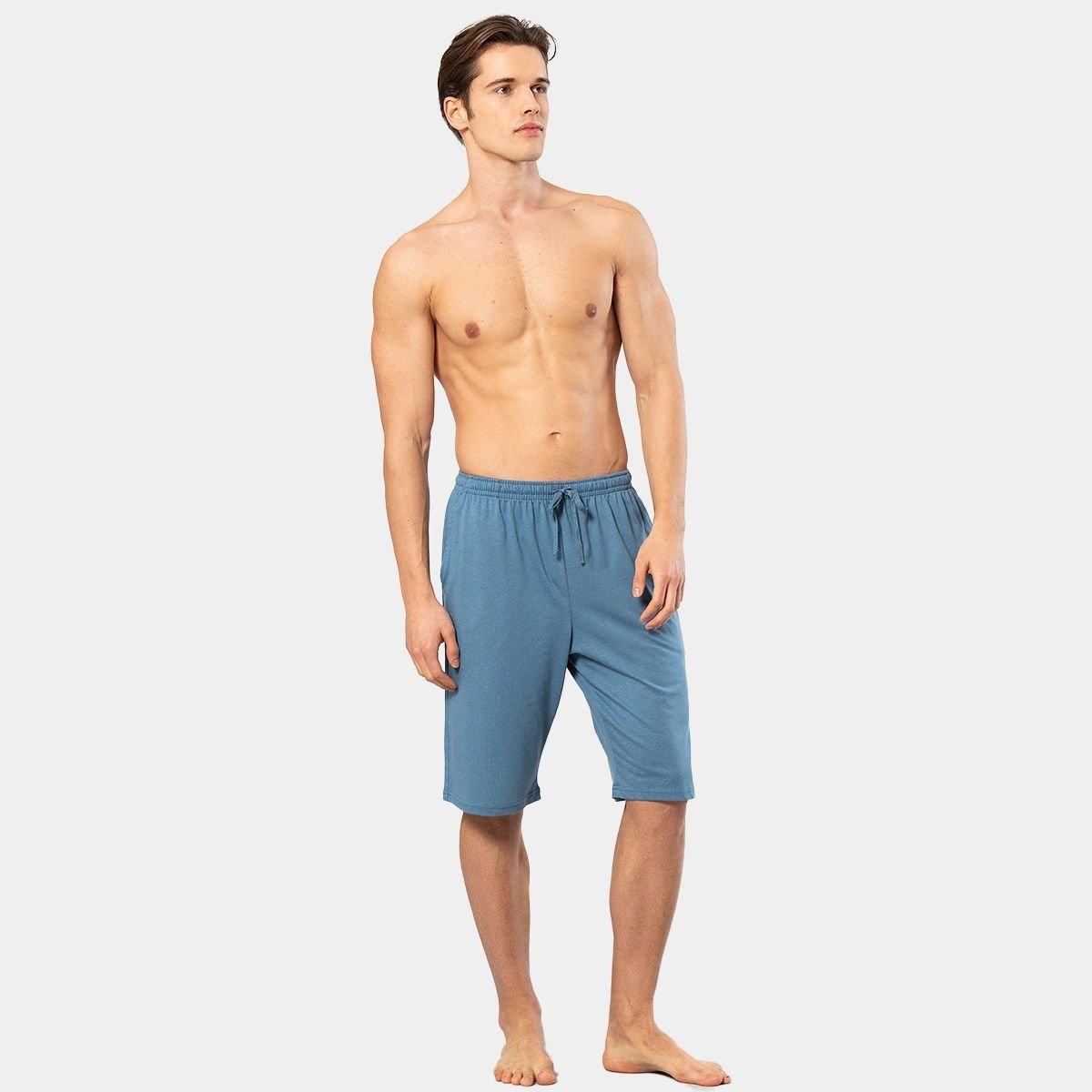 Modal Pamuklu Bermuda Altı Erkek Pijama Cacharel 2172 - İndigo