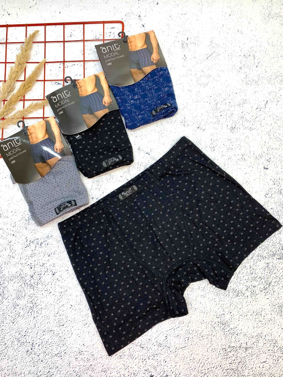 Pamuklu Esnek Bel Lastikli Boxer Anıt 1282 - Baskılı