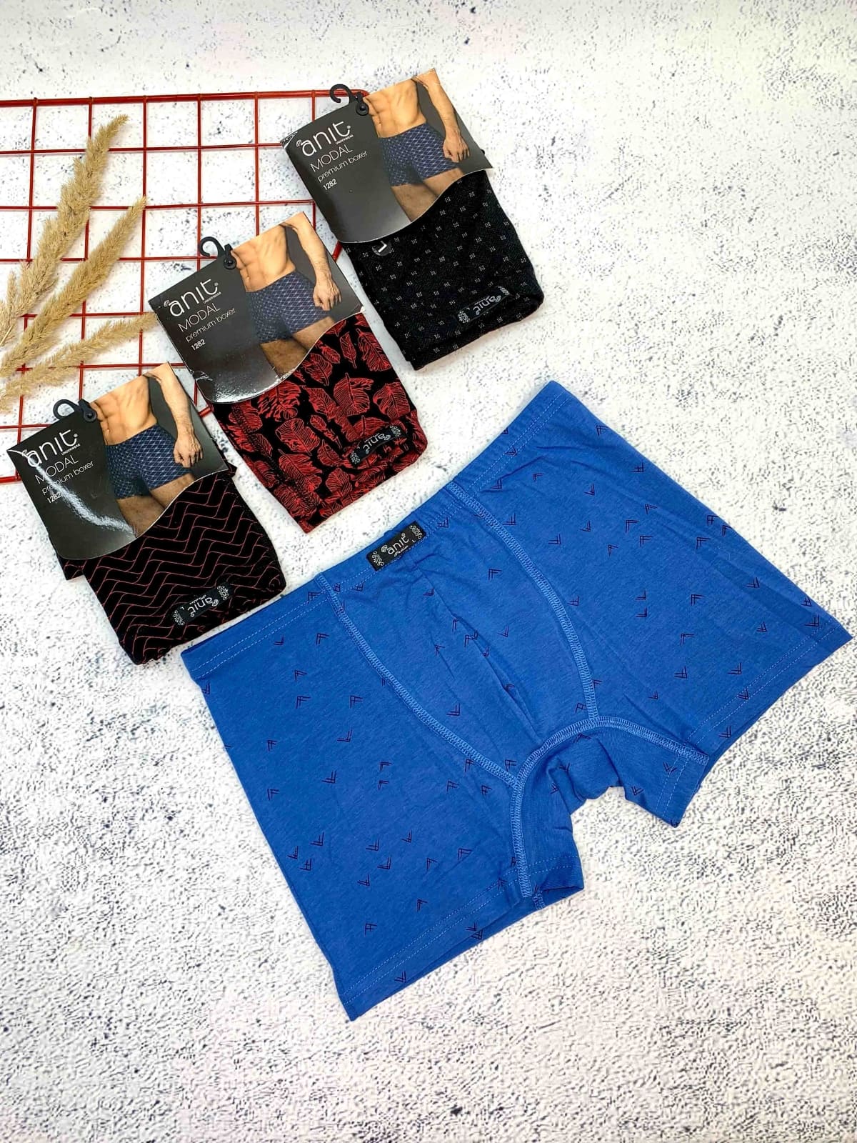 Pamuklu Esnek Bel Lastikli Boxer Anıt 1282 - Baskılı