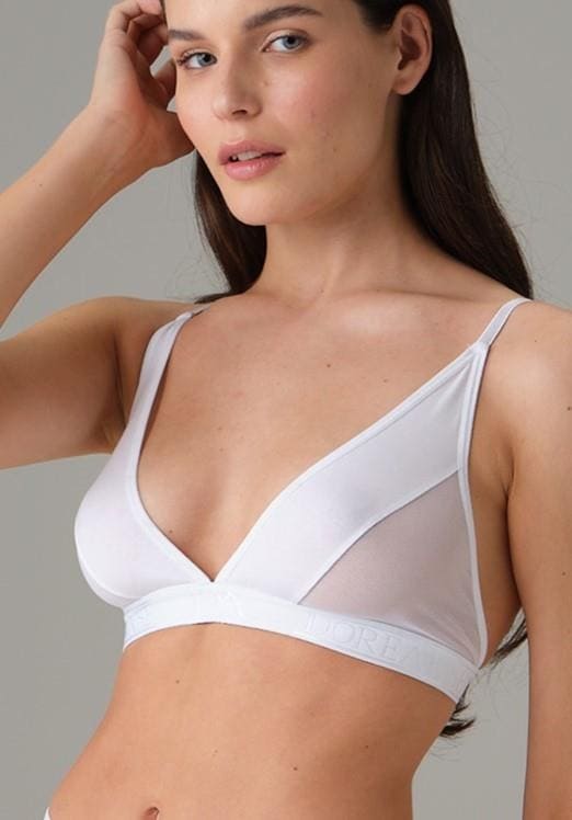 Modal Yarı Transparan Dantelli Sütyen Doreanse 5553 - Beyaz