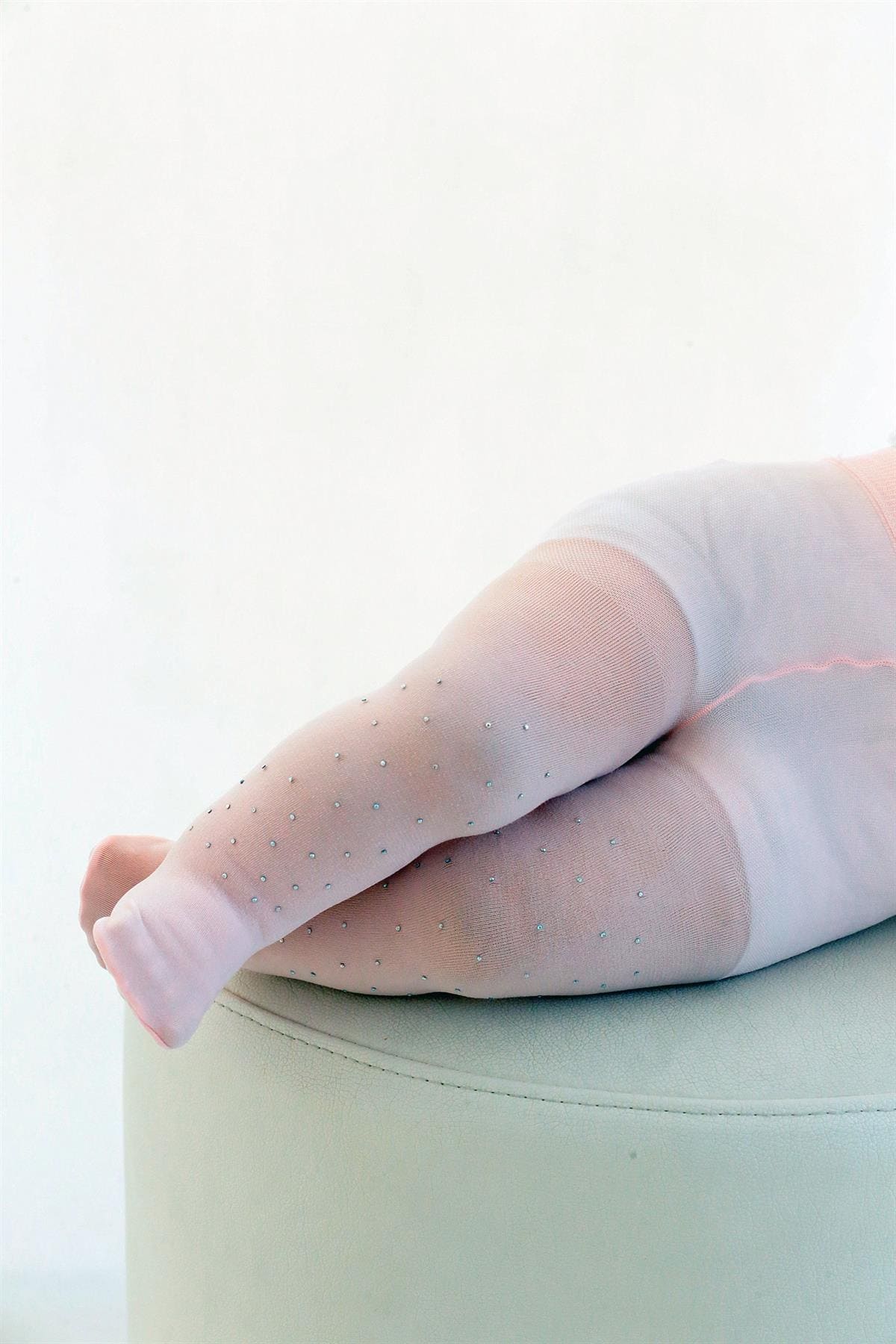 Polyamide Elastane Bebek Taşlı Külotlu Çorap Pembe Daymod 2142036 - Pembe