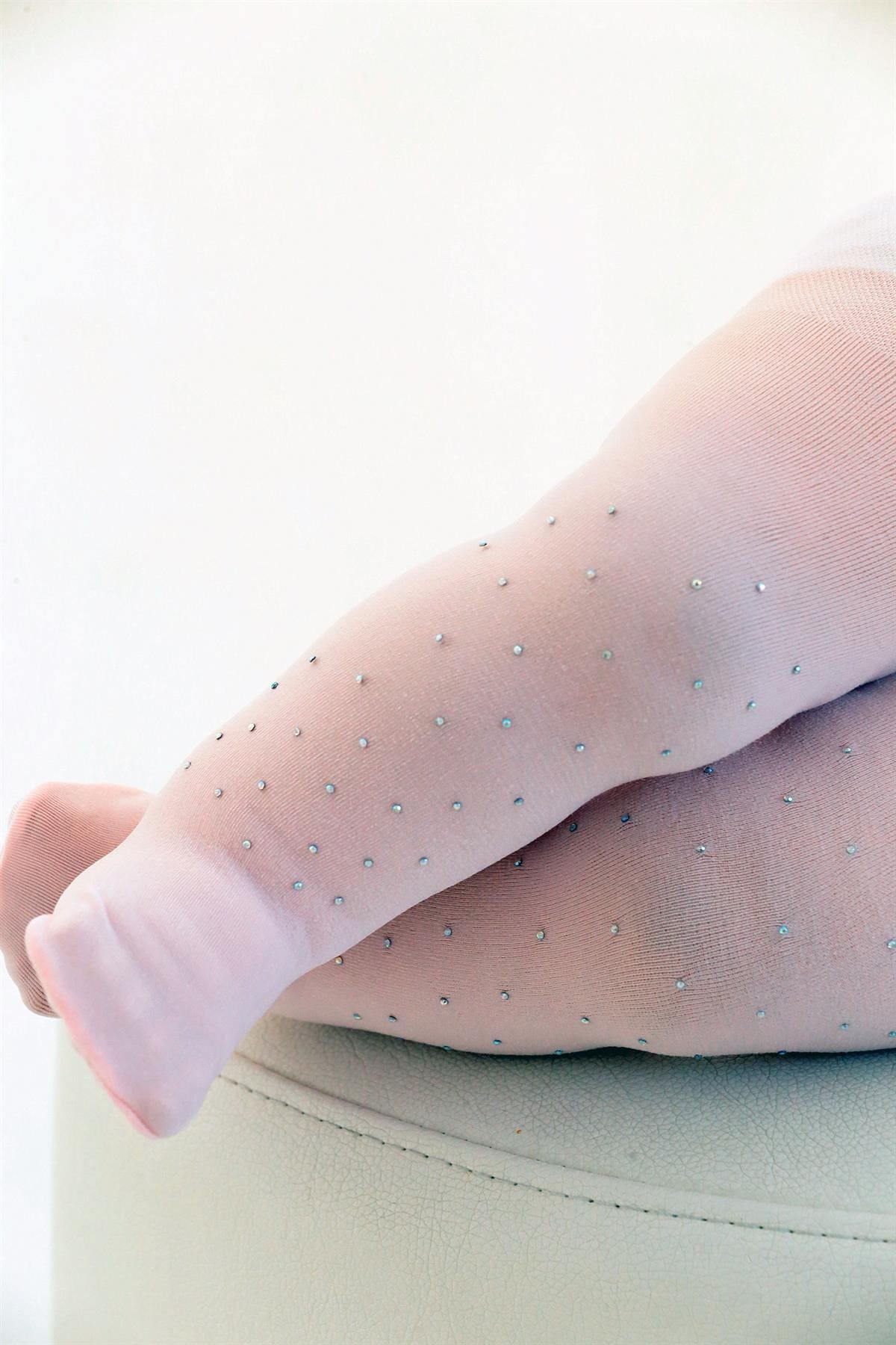 Polyamide Elastane Bebek Taşlı Külotlu Çorap Pembe Daymod 2142036 - Pembe