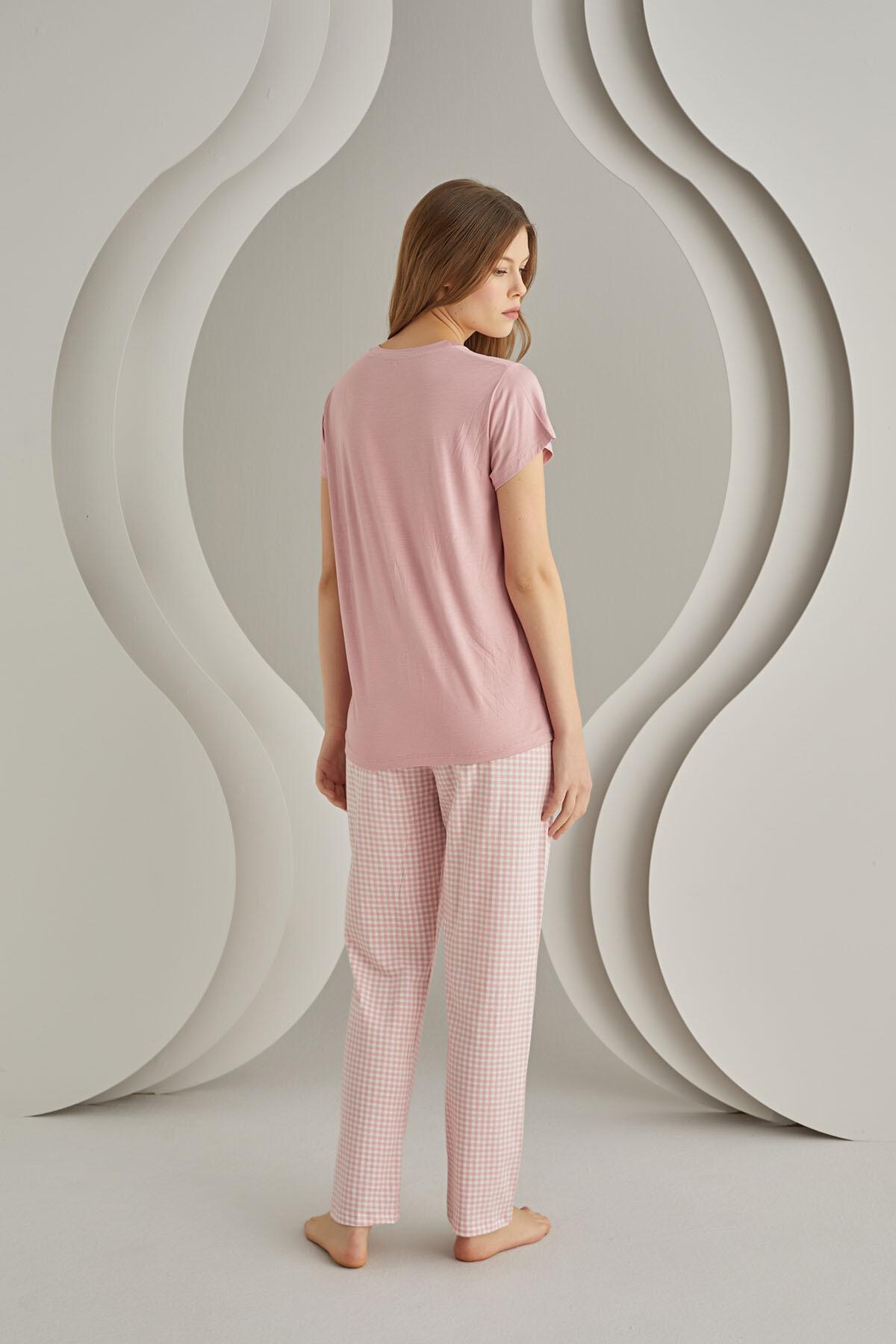 NBB Pamuklu Uzun Kollu Pijama Takımı NBB 68005 - Görsel 4