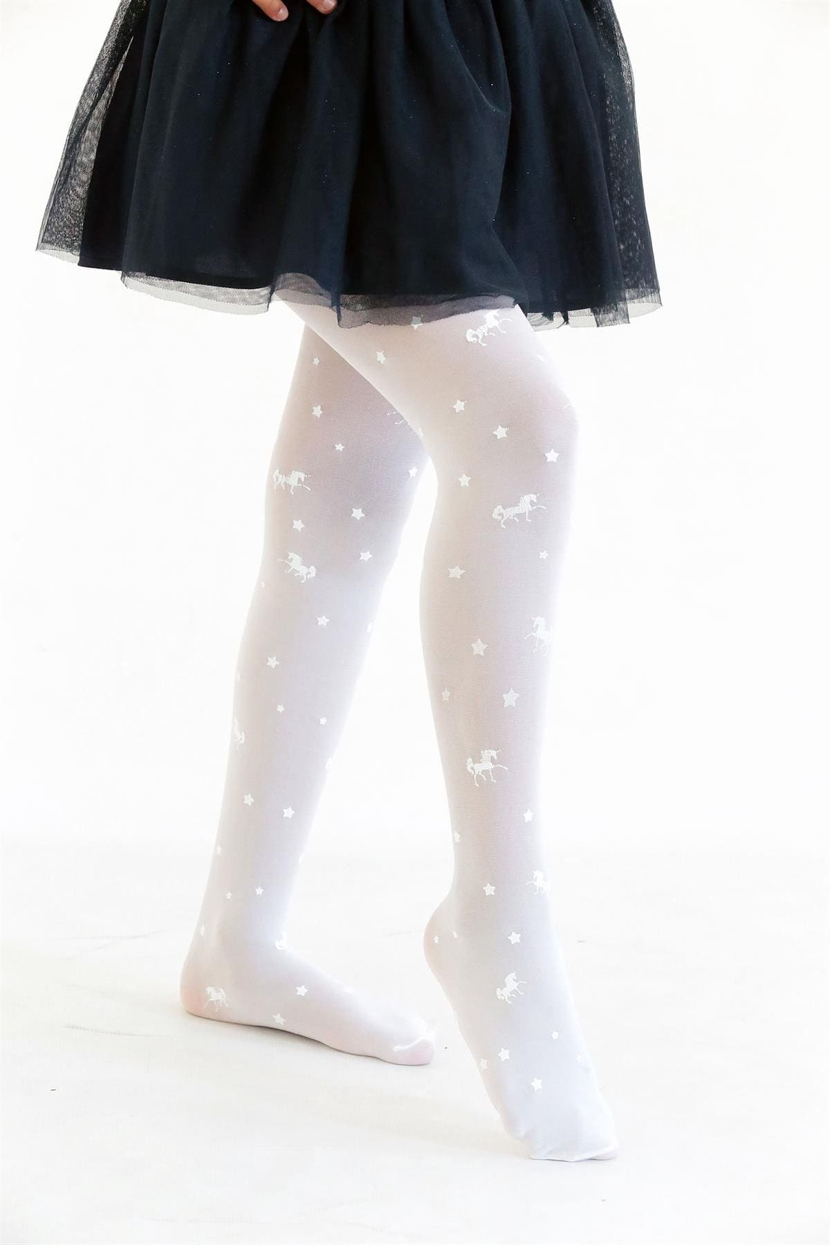 Kaydırmaz Tabanlı Çocuk Külotlu Çorap Daymod 2125174 - Beyaz