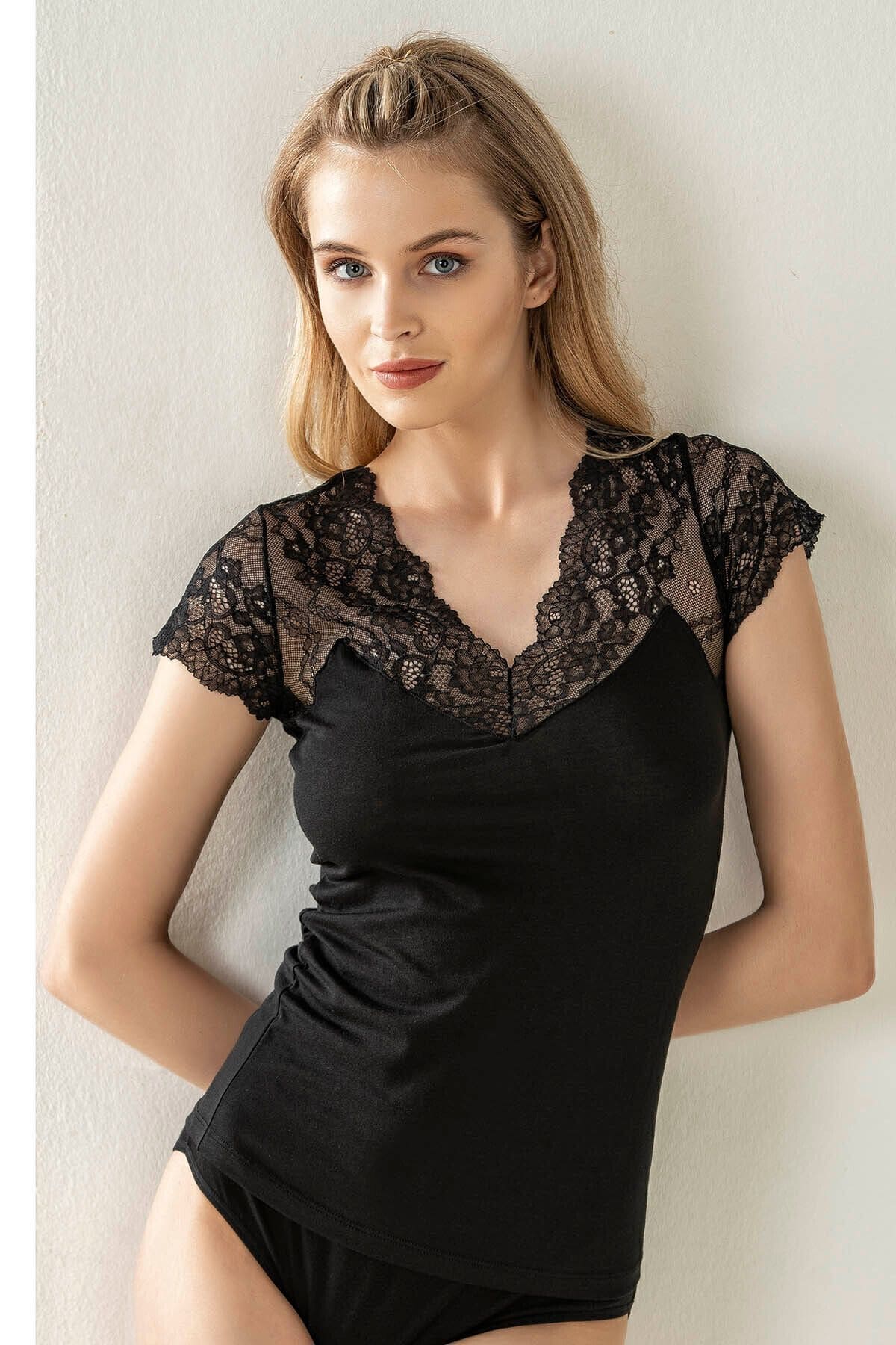 Pamuklu Modal Esnek Yumuşak Atlet Özkan 26947 - Siyah