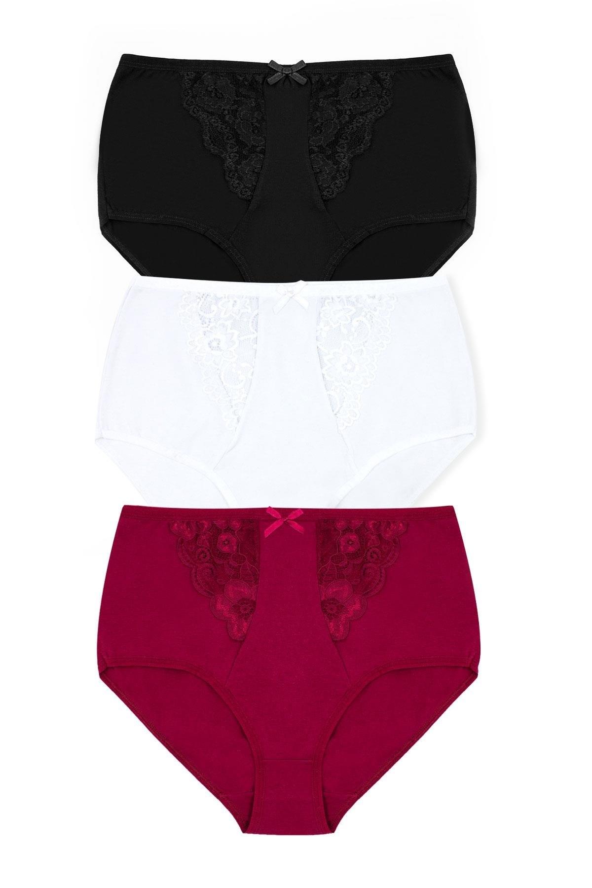 Öts İç Giyim Dantelli Yüksek Bel Külot Pamuk Öts 4416