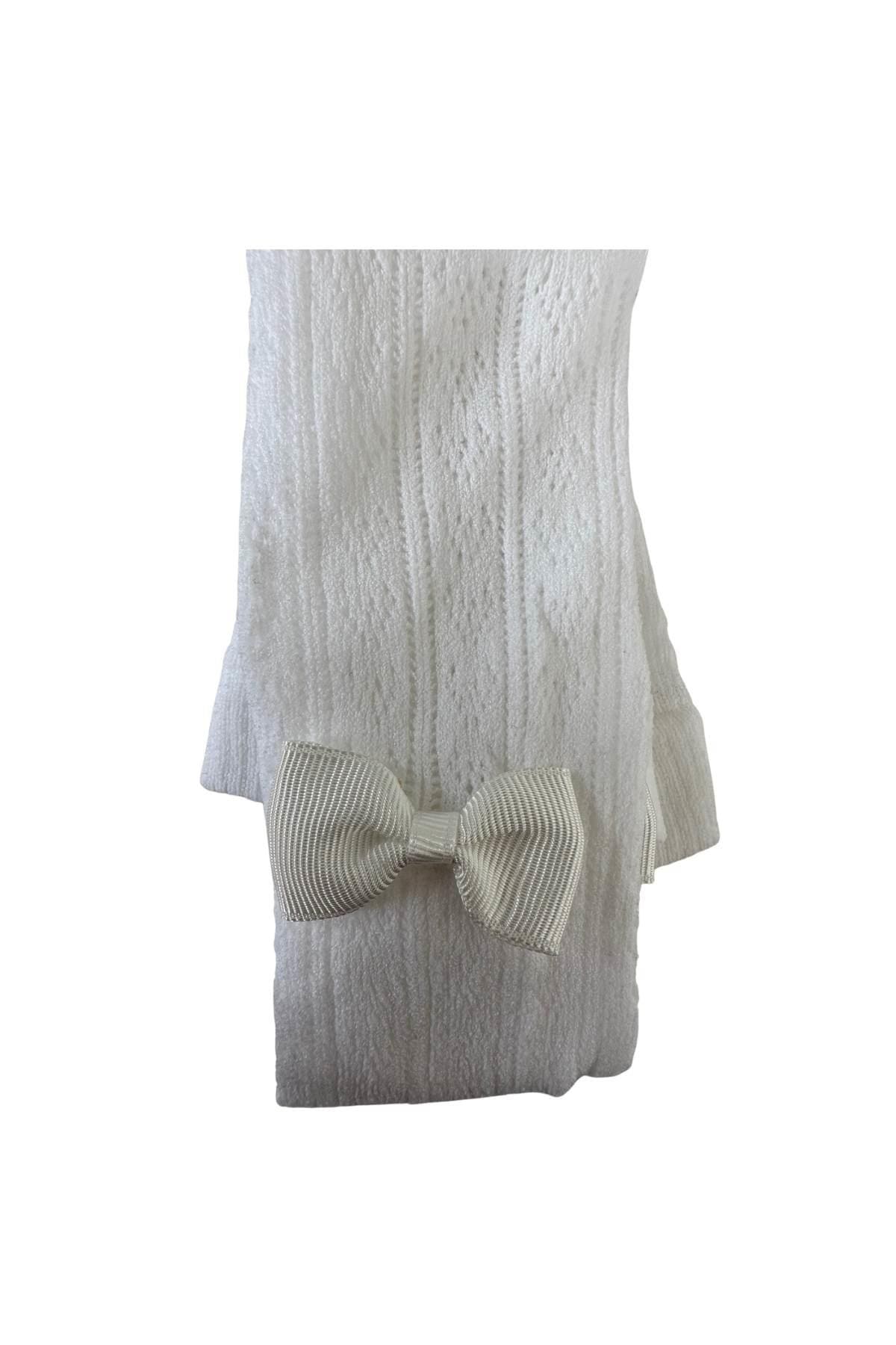 İnce Doku ve Elastik Yapı Bebek Külotlu Çorap Daymod 2143003 - Beyaz