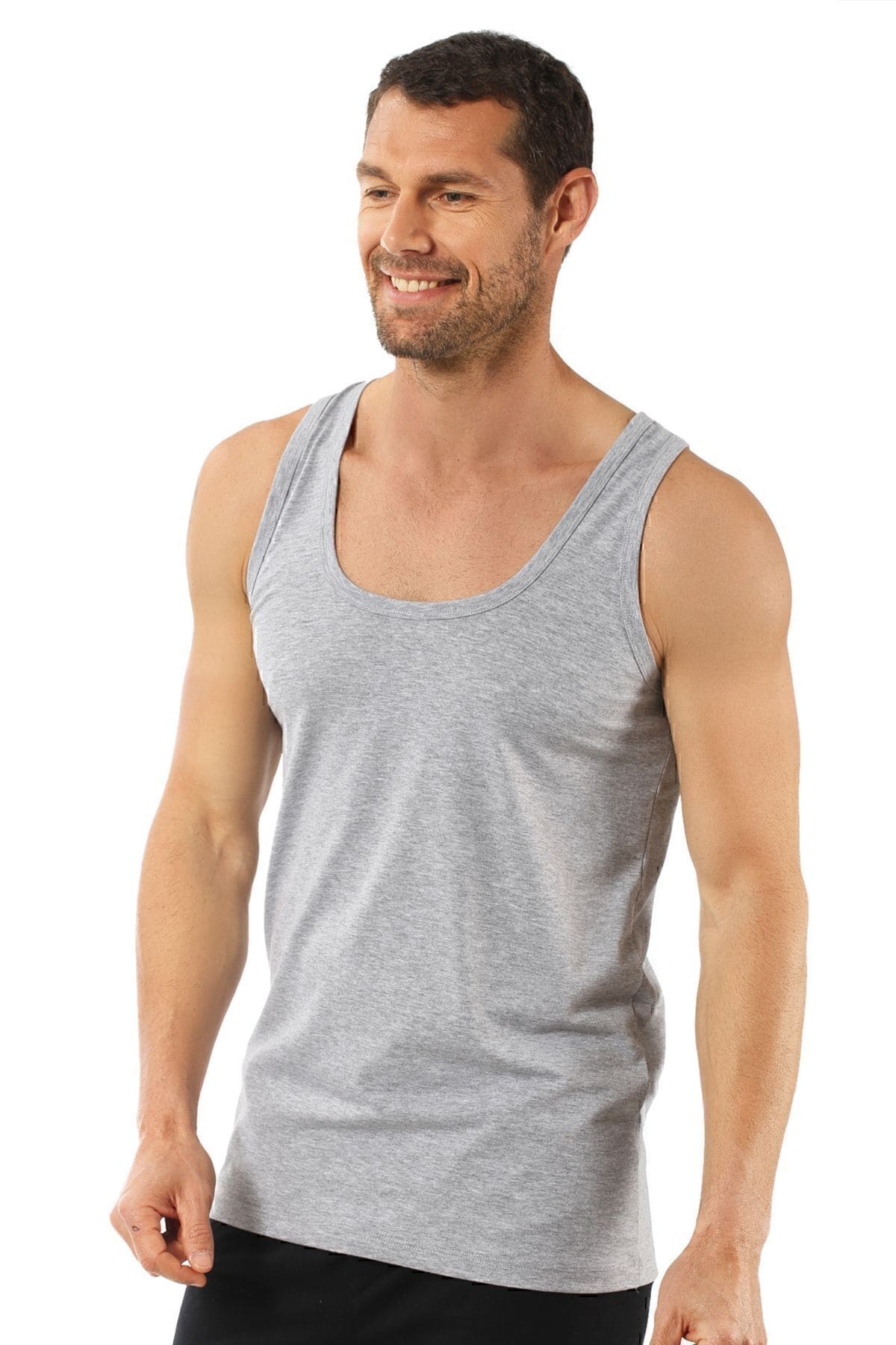 Pamuklu Süprem Atlet Bej Özkan 0050 - Gri