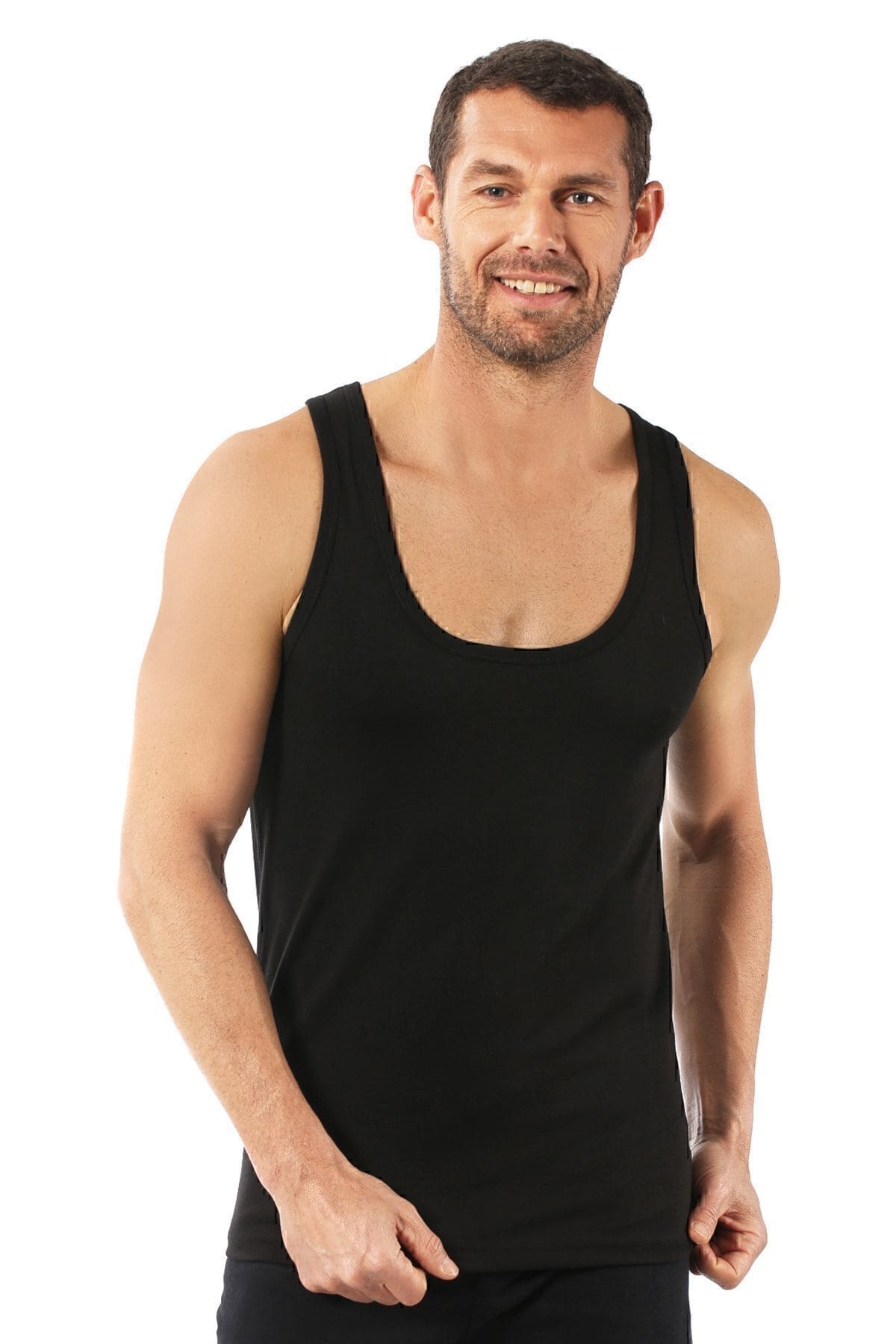 Pamuklu Süprem Atlet Bej Özkan 0050 - Siyah