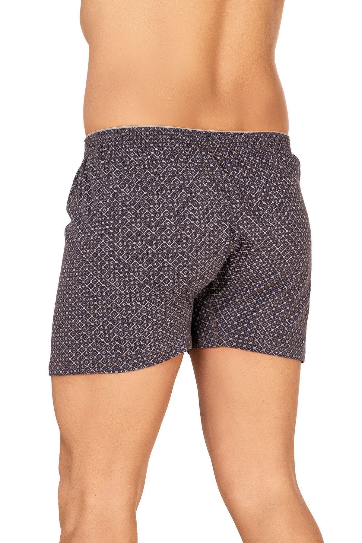 Yumuşak Pamuklu Desenli Erkek Boxer Özkan 11112 - Asorti