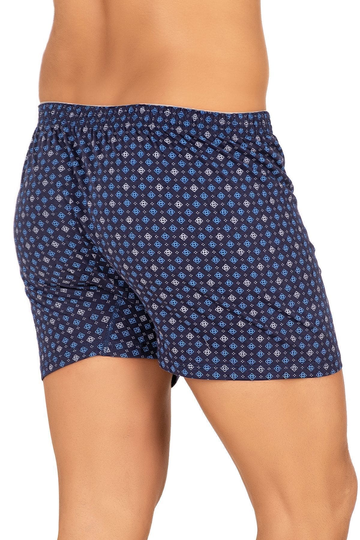 Yumuşak Pamuklu Desenli Erkek Boxer Özkan 11112 - Asorti