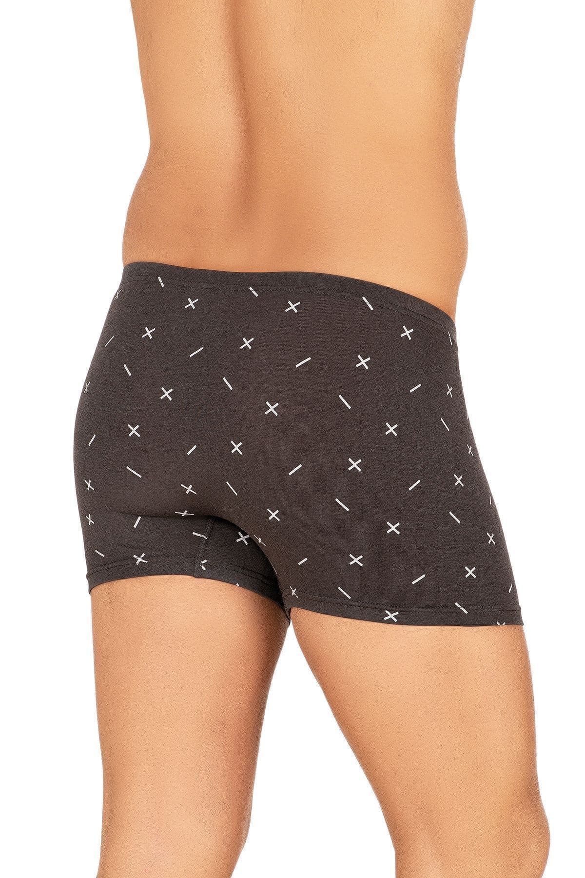 Pamuklu Modal Desenli Esnek Boxer Şort Özkan 11113 - Görsel