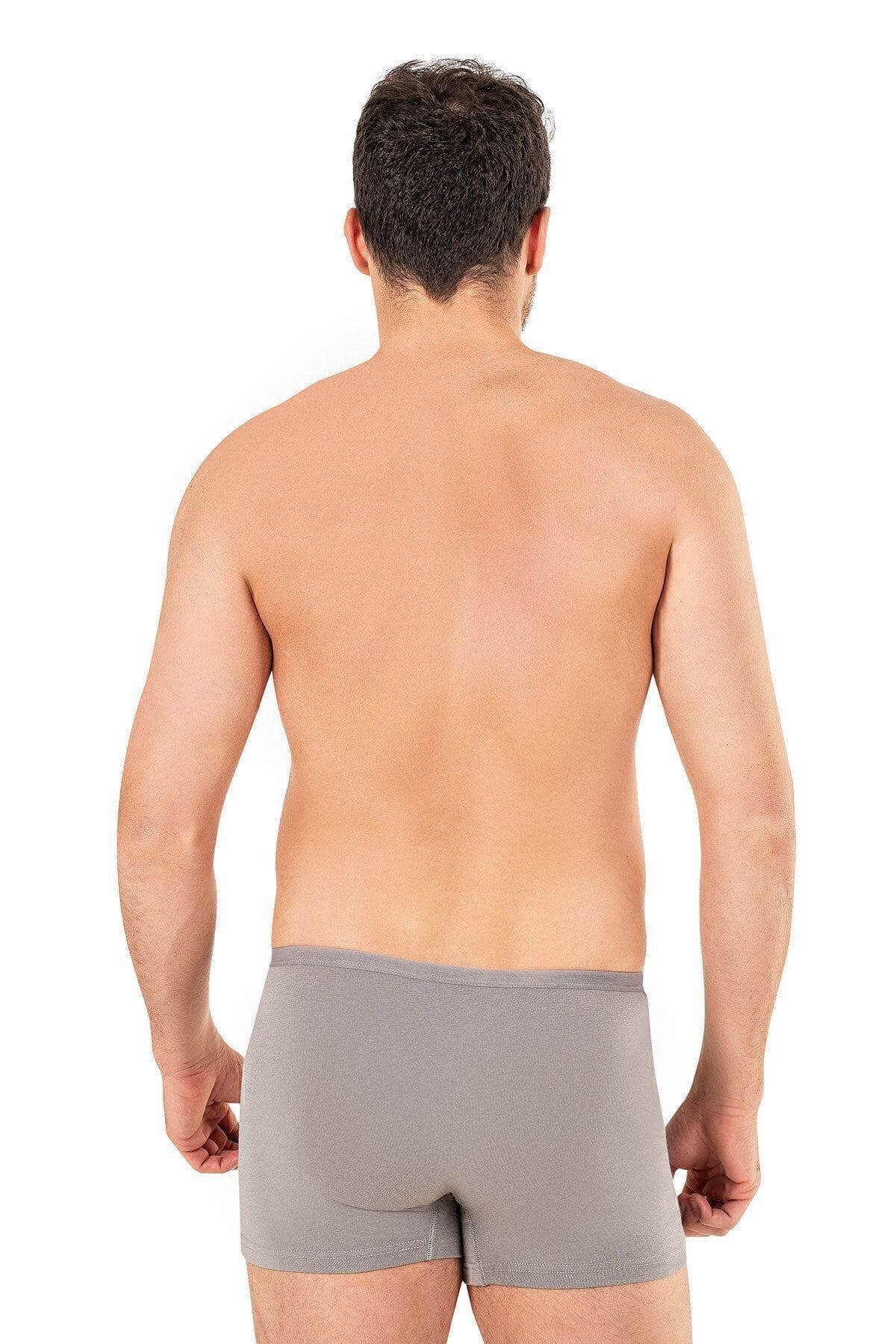 Pamuklu Modal Esnek Boxer Şort Özkan 11897 - Gri