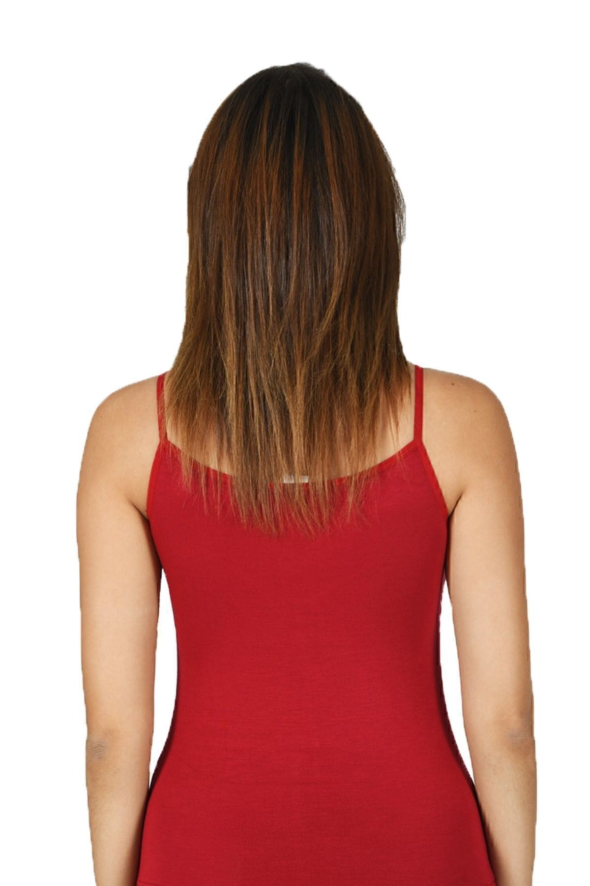 Esnek Viskon Saten Yakalı İnce Askılı Atlet Özkan 2040 - Kırmızı
