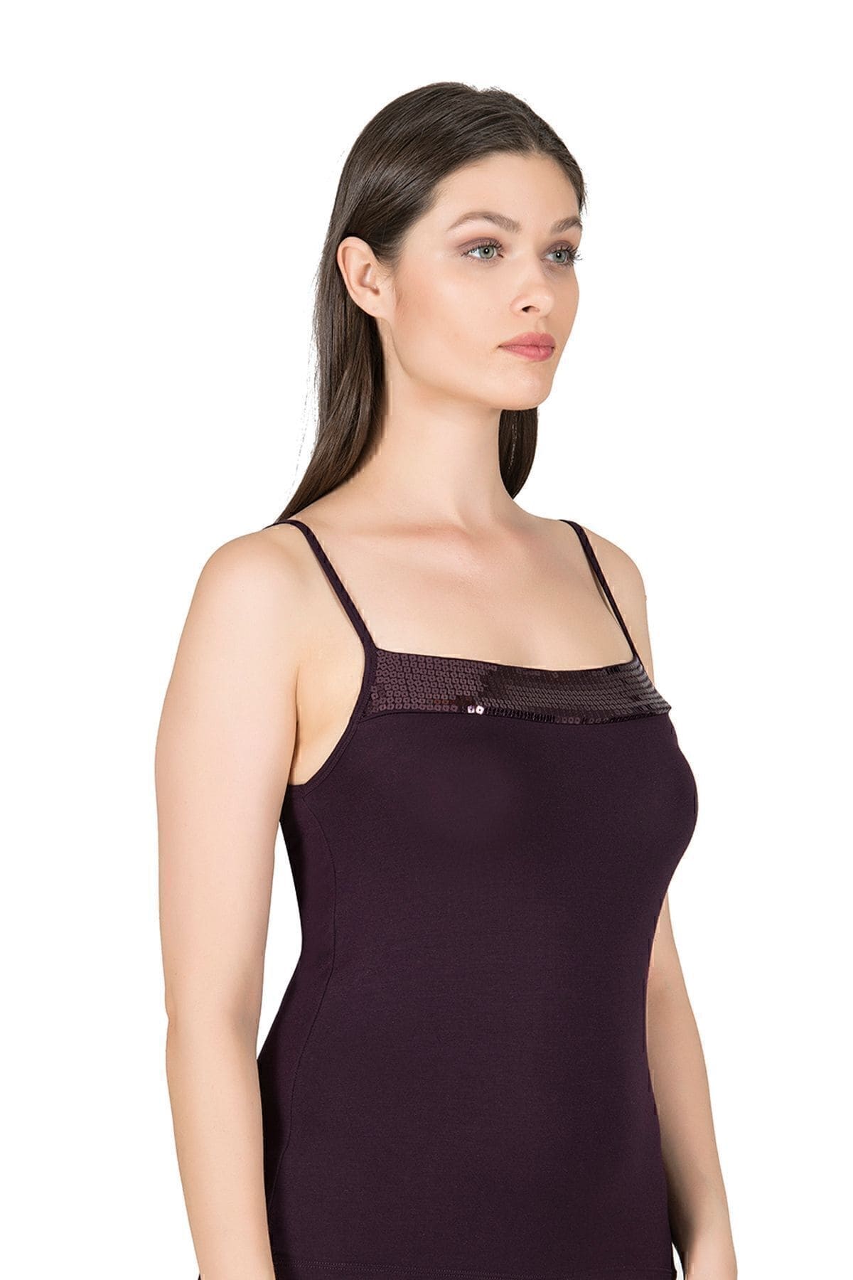 Esnek İp Askılı Viskon Kadın Atlet Özkan 2102 - Bordo