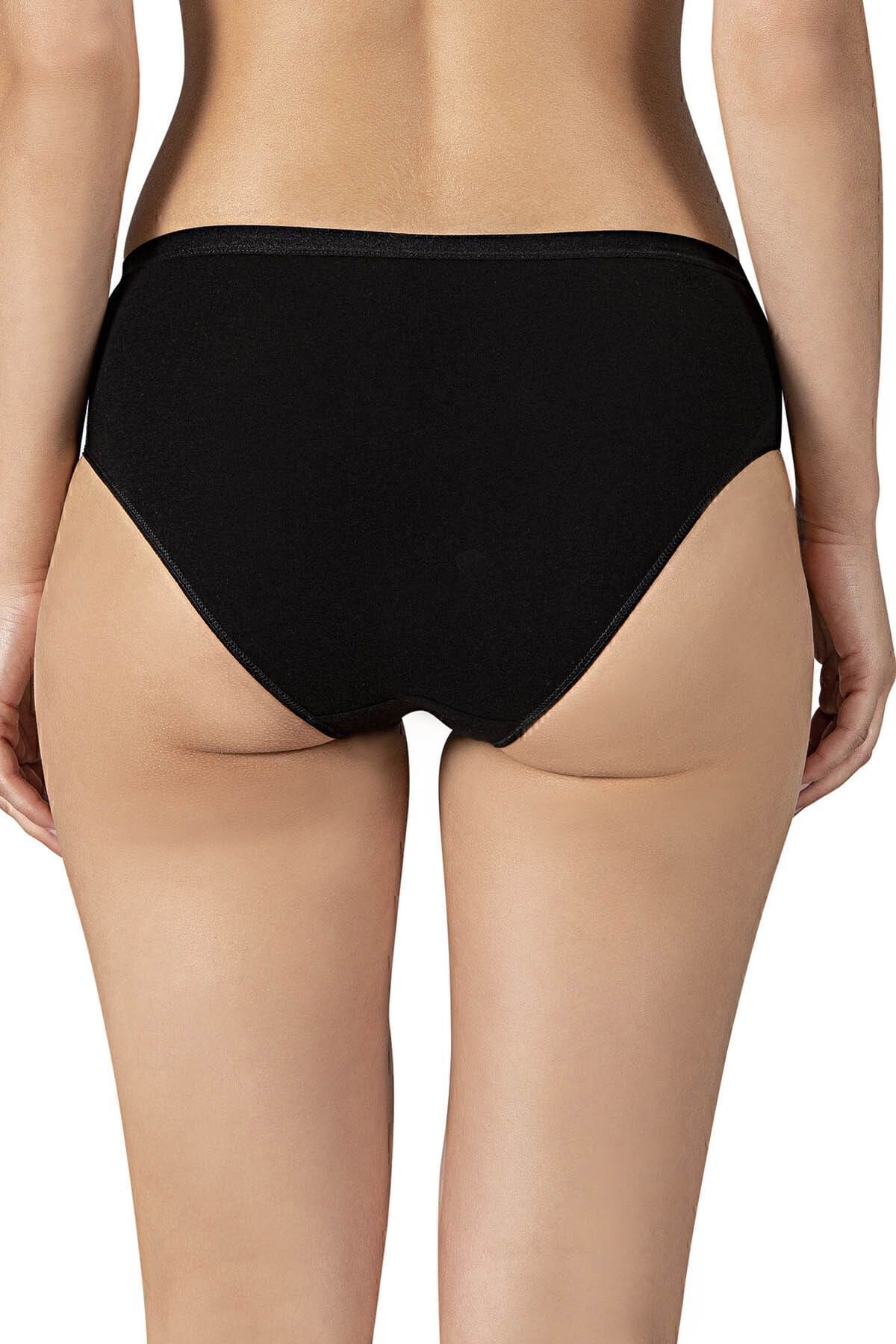 Yüksek Bel Pamuklu Bato Külot Özkan 25592 - Siyah