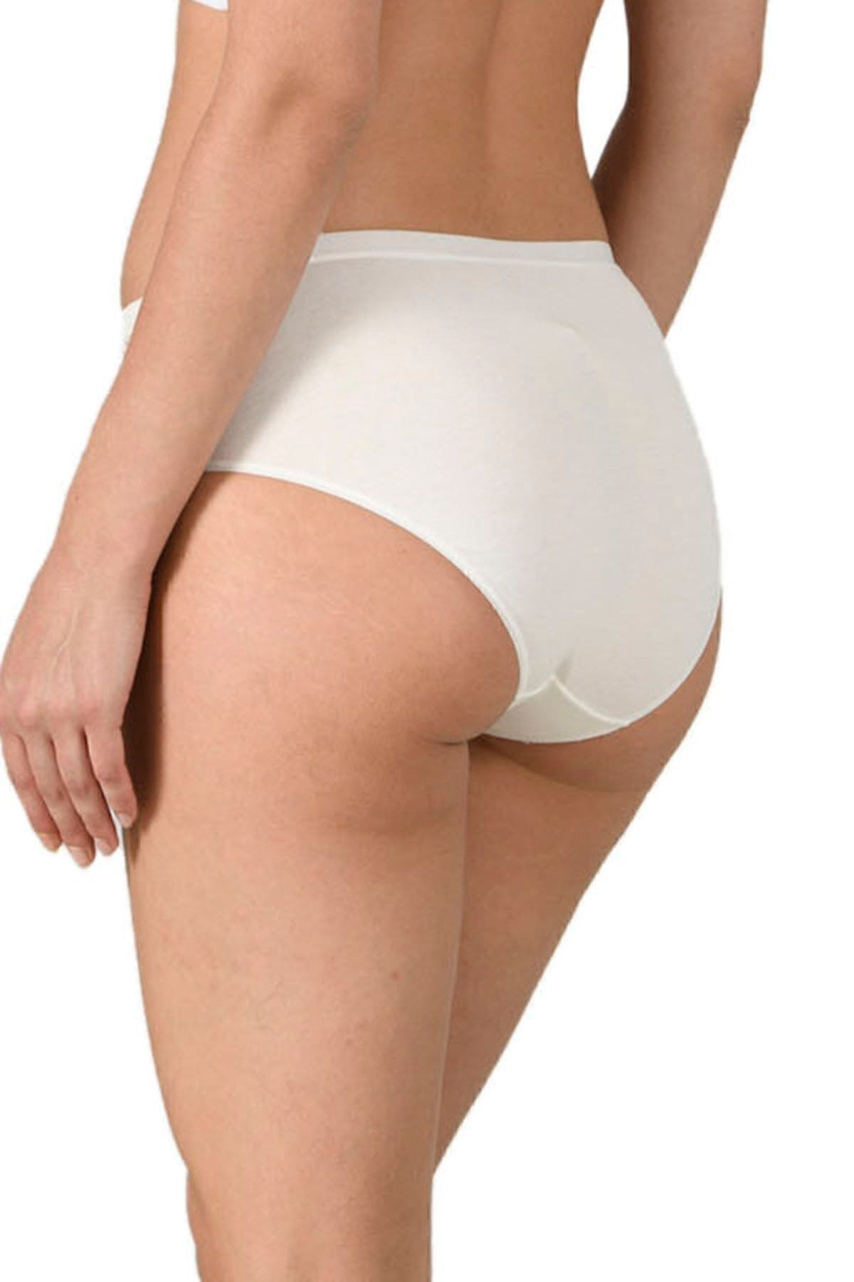 Yüksek Bel Pamuklu Bato Külot Özkan 25592 - Ekru