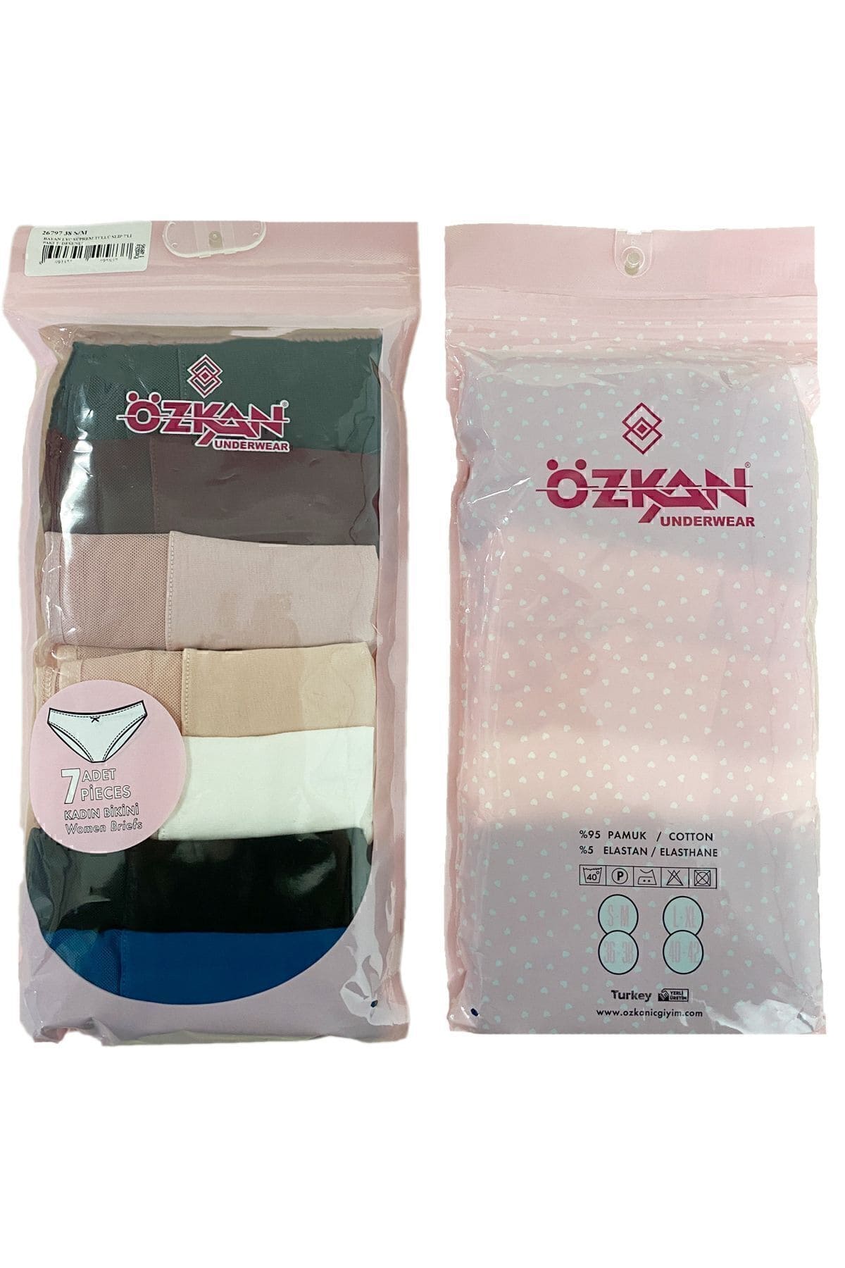 Özkan Yüksek Bel Pamuklu Esnek Slip Bikini Külot Özkan 26797 - Görsel 2