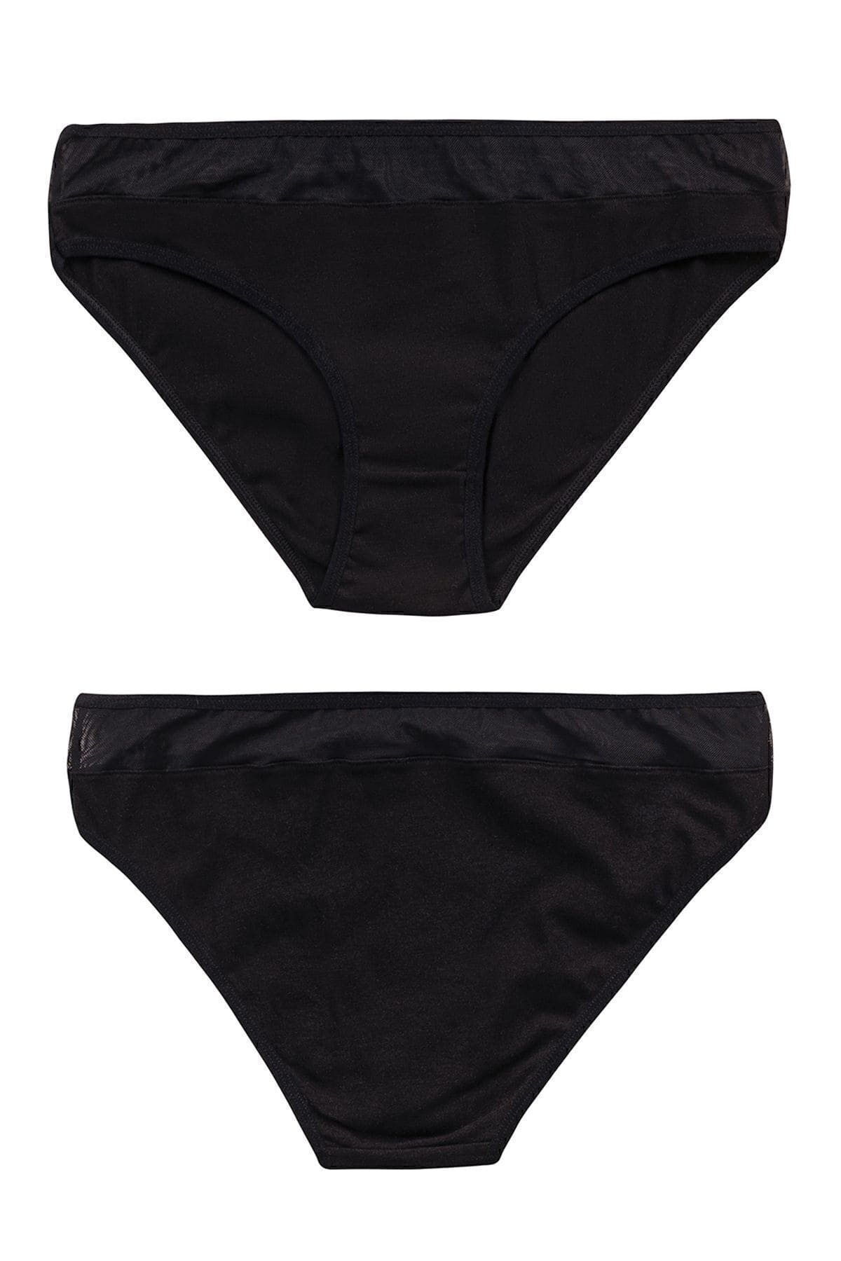 Özkan Yüksek Bel Pamuklu Esnek Slip Bikini Külot Özkan 26797 - Görsel 5