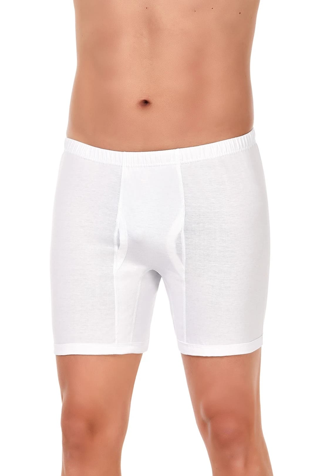 Pamuklu Esnek Bel Beyaz Boxer Yıldız 05 - Beyaz