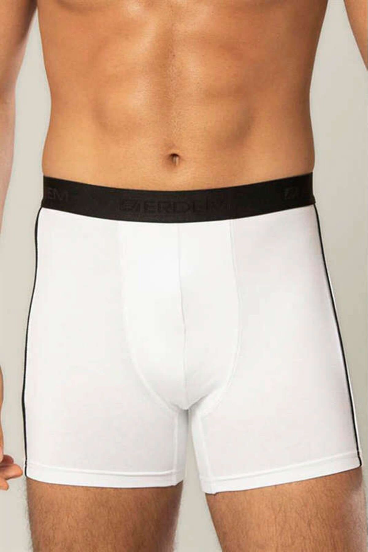 Pamuk Elastan Uzun Boxer Erdem 1417 - Beyaz
