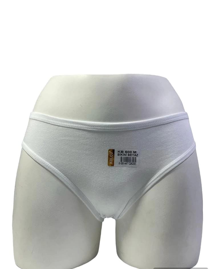 Kolcu Yüksek Bel Pamuklu Bikini Slip Külot Kolcu 500