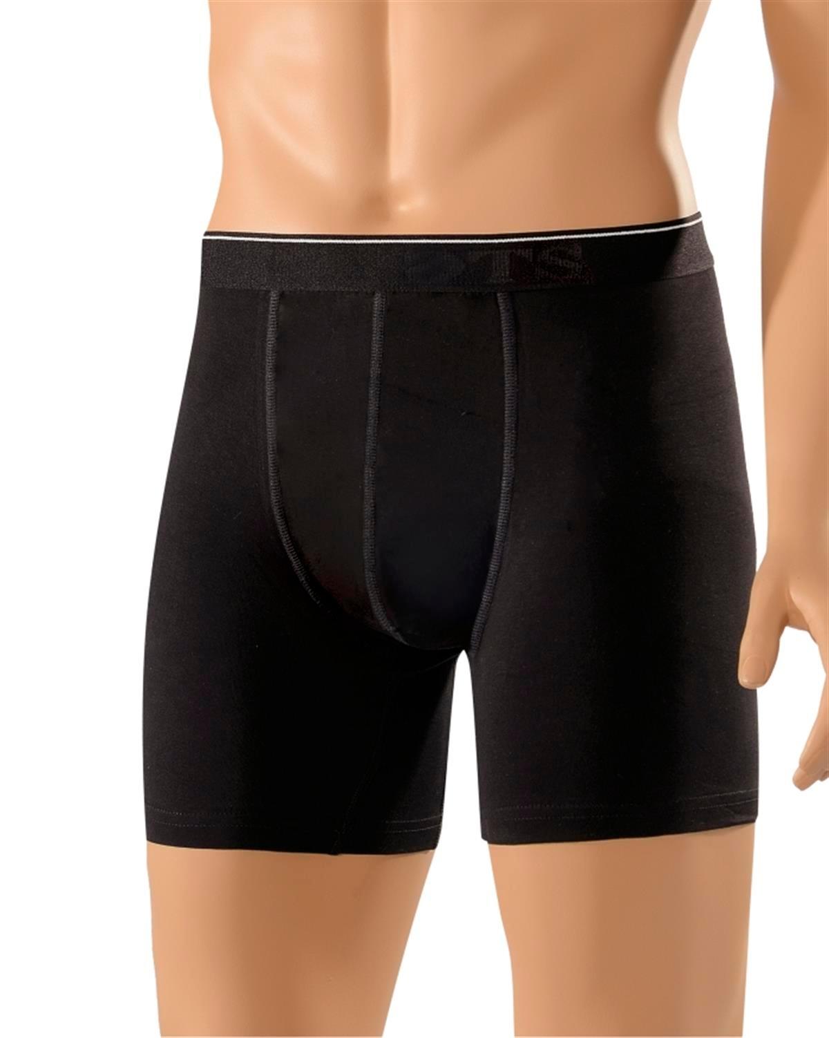 Pamuklu Uzun Paçalı Boxer Esnek Bel Öts 2645 - Siyah