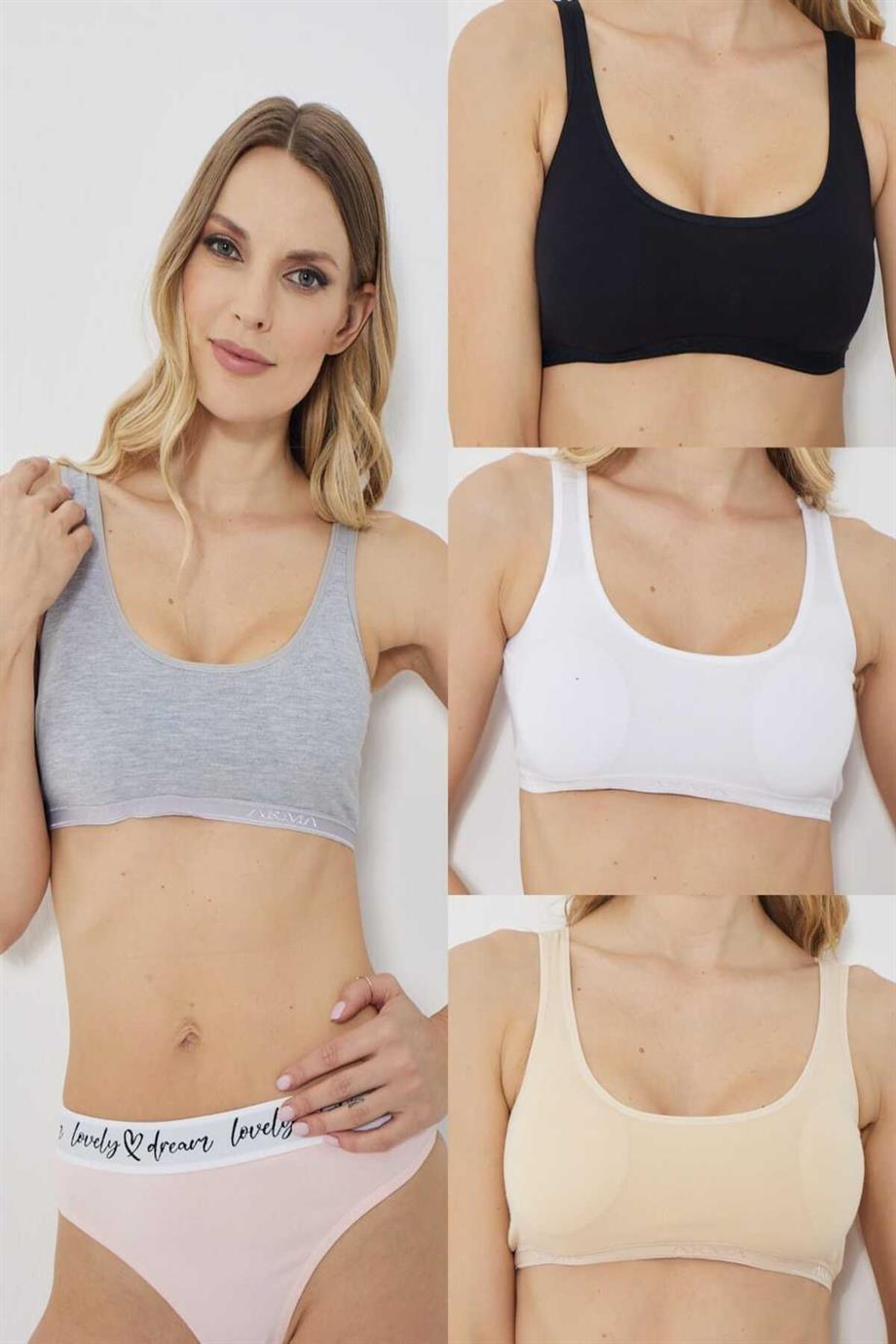 Pedli Kalın Askı Büstiyer Pamuklu Arma Yıldız 3364 - Görsel