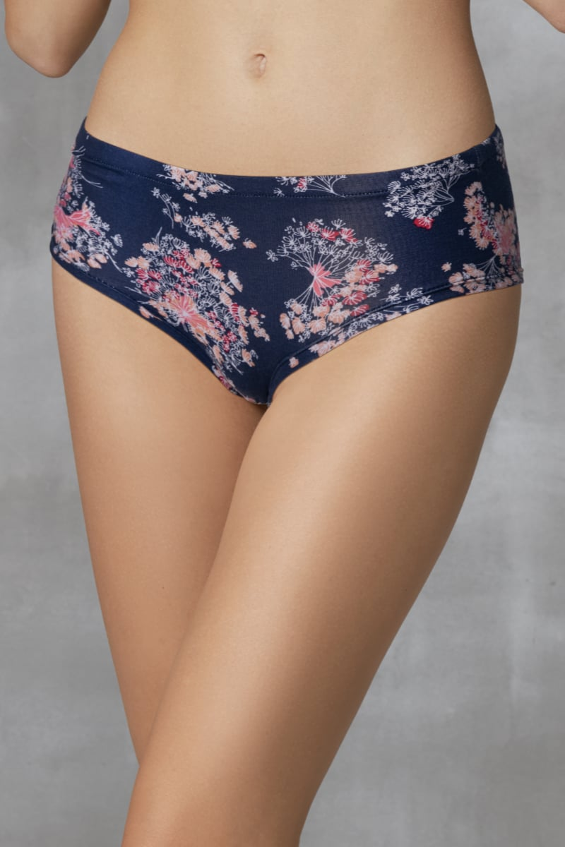 Pembe Çiçek Desenli Yüksek Bel Külot Doreanse 7128 - Renkli Desenli