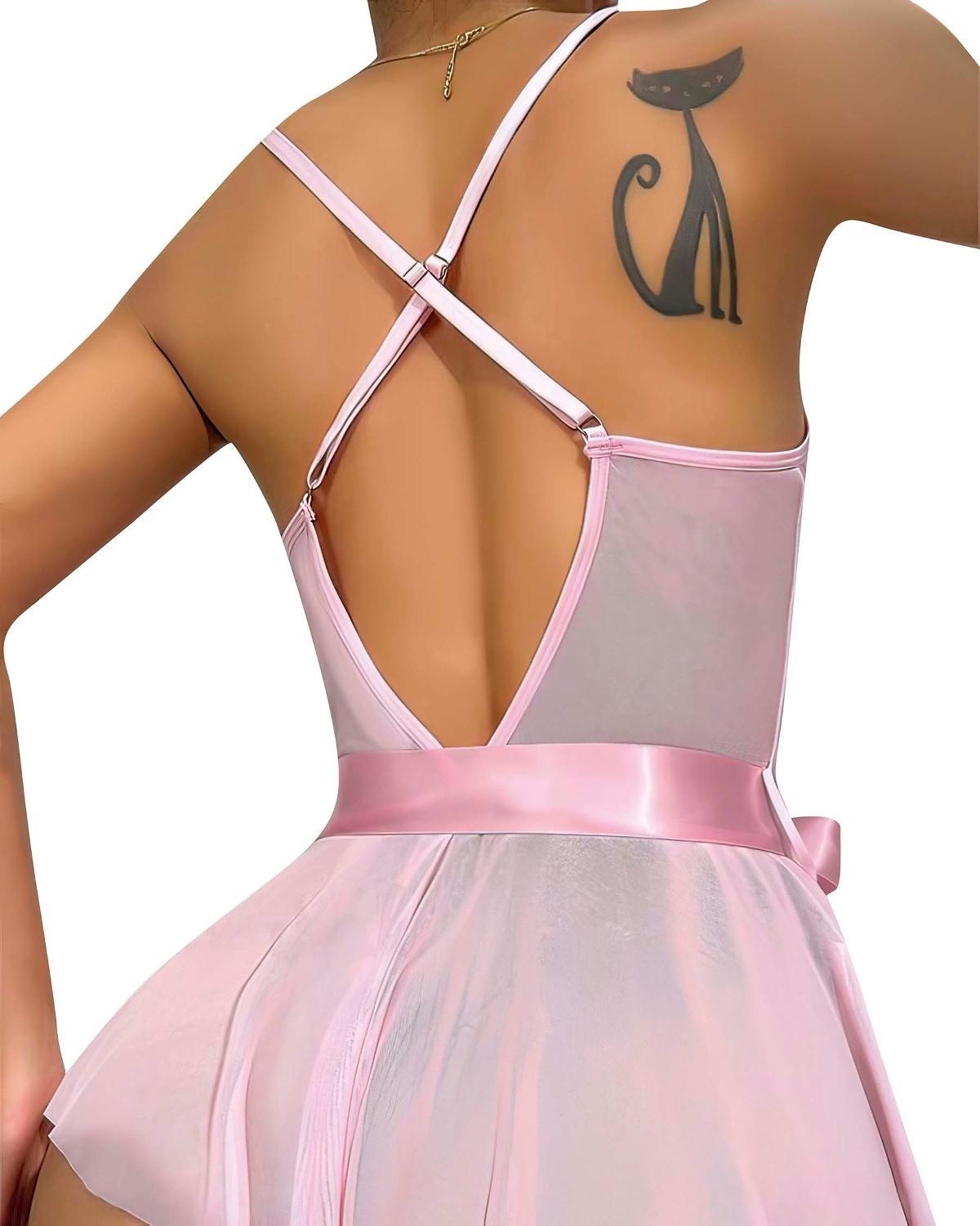 Lily Bianca Leopar Desenli Dantel Tek Parça Body Lily Bianca 970 - Görsel 2