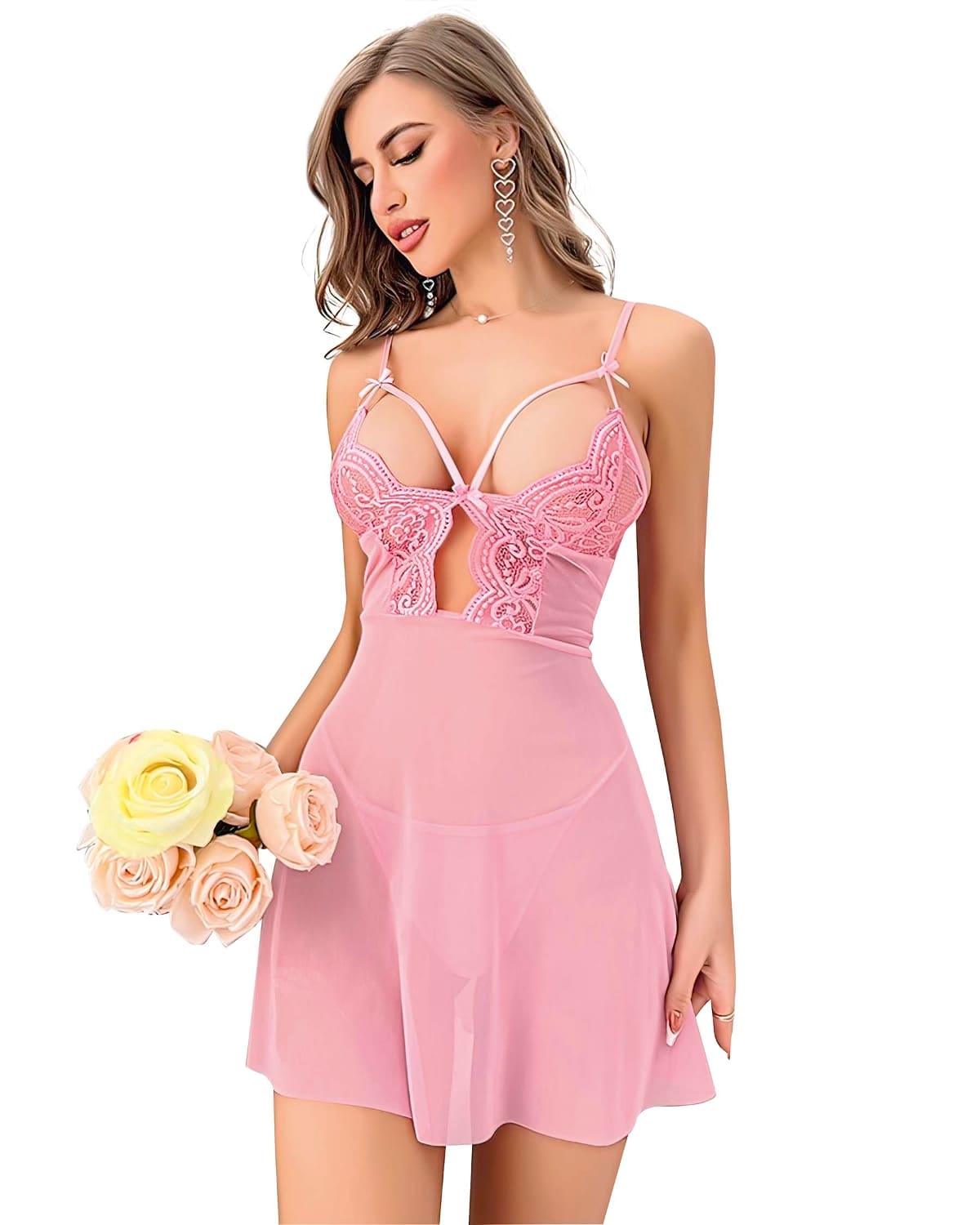 Lily Bianca Şeffaf Dantel Detaylı Fantezi Body Lily Bianca 959 - Görsel 2