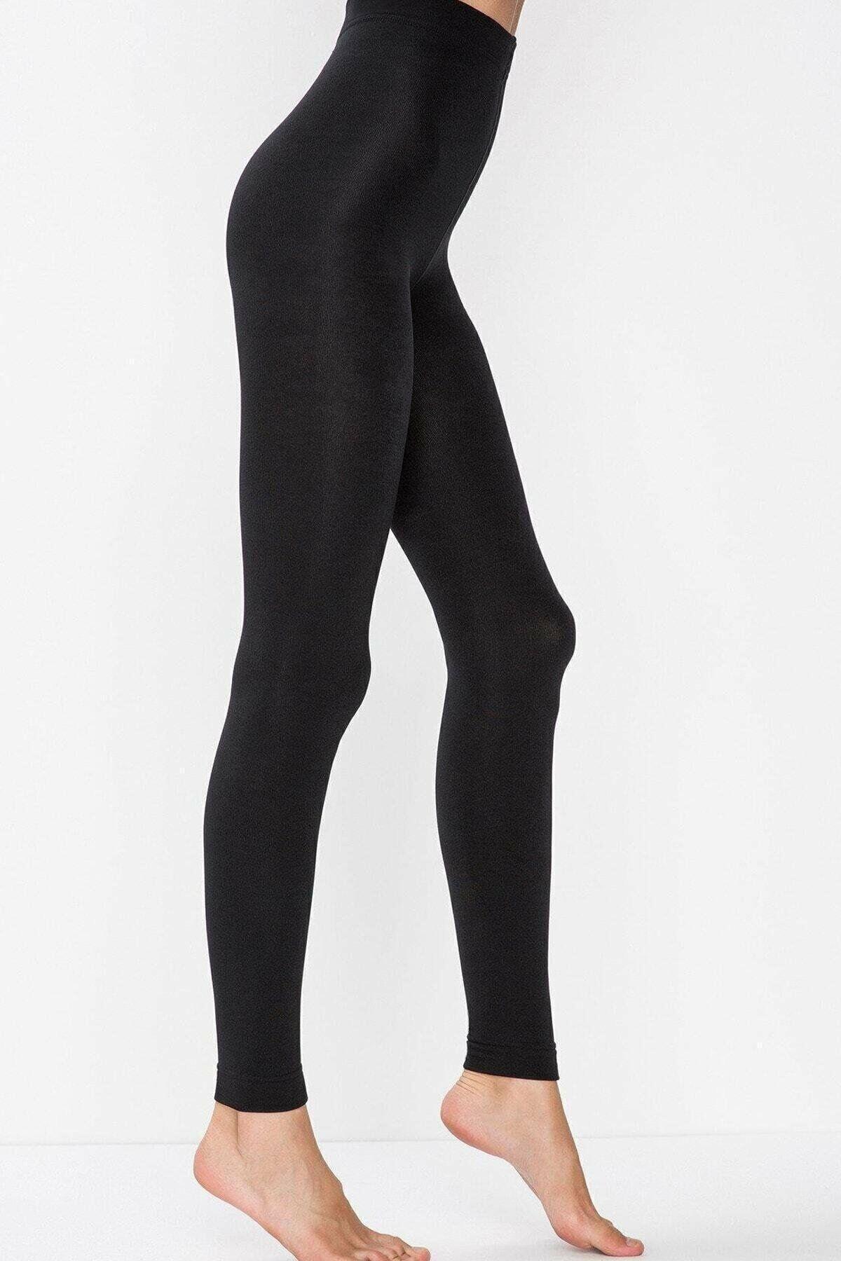 Termal Yüksek Bel Uzun Siyah Kadın Tayt Penti 99 - Siyah(500)