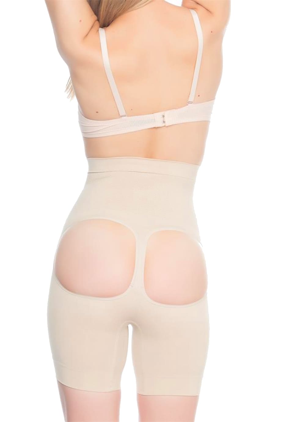 Dikişsiz Yüksek Bel Korse Popo Açık Paca Pera Fitol 8009 - Ten