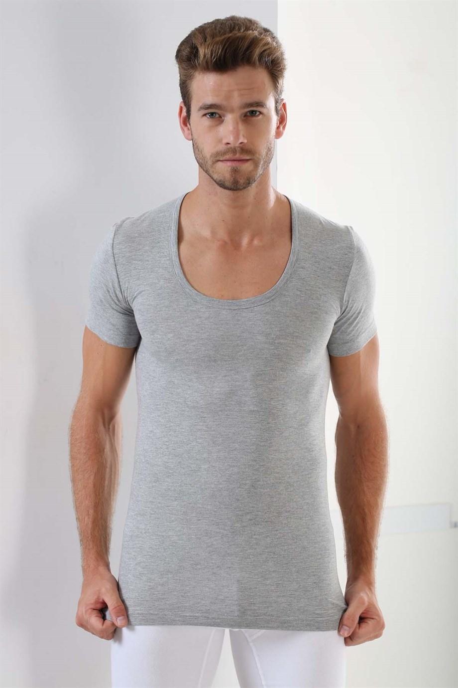 Pamuklu Ribana Askılı Erkek Atlet Arma Yıldız 1002 - Gri