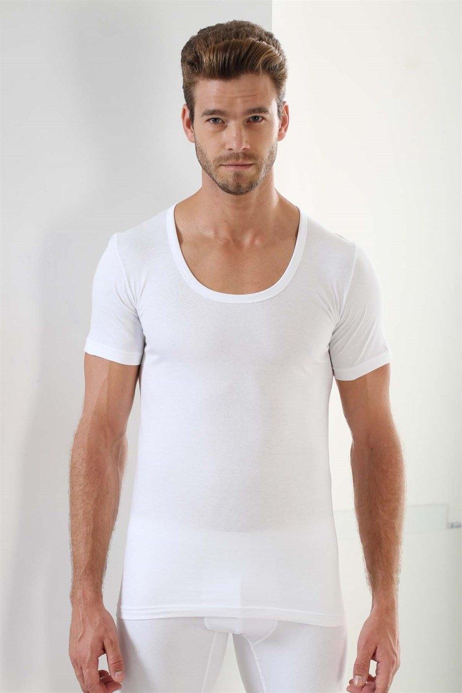 Pamuklu Bisiklet Yaka Erkek Atlet Arma Yıldız 1002 - Görsel