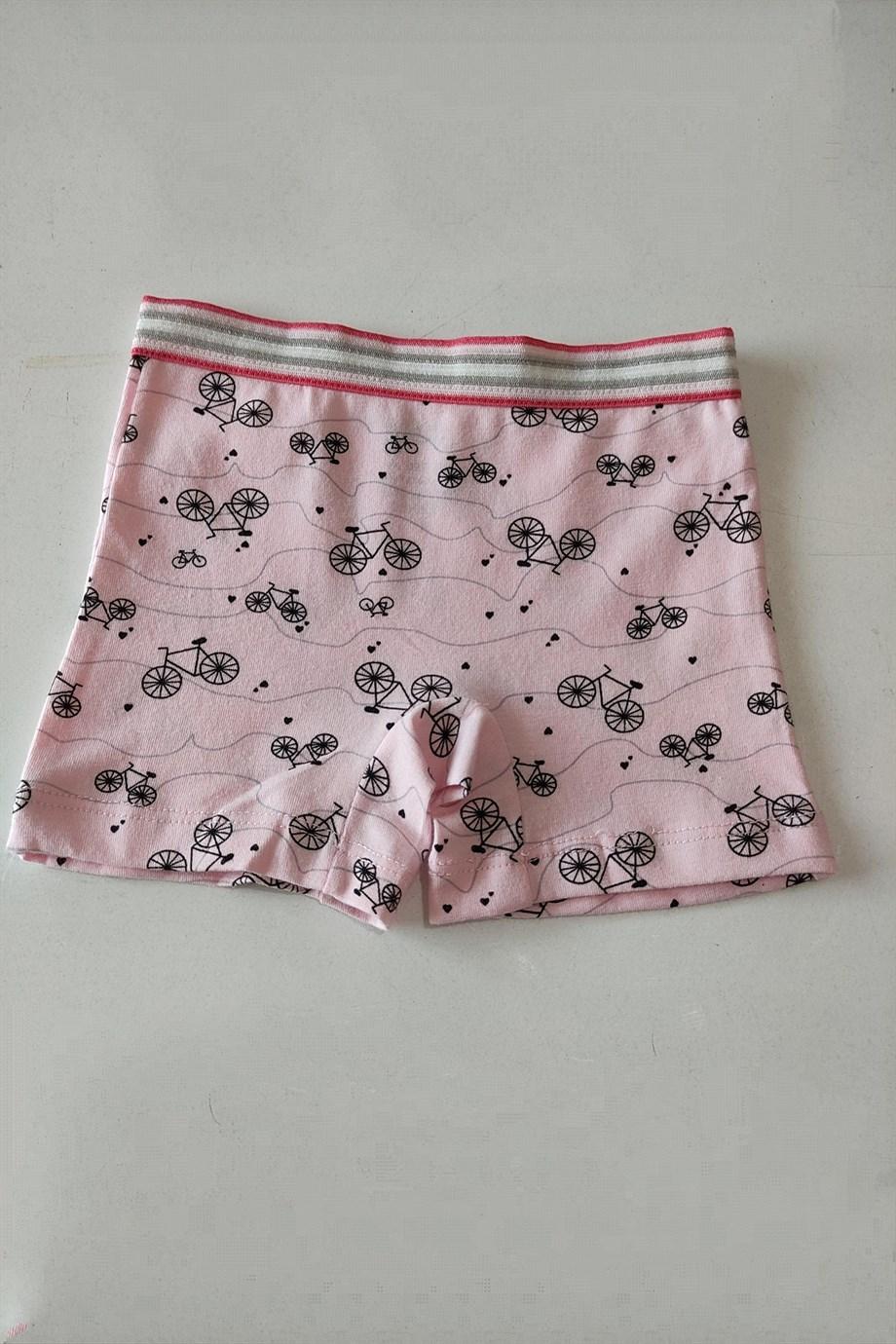 Pamuklu Desenli Kız Çocuk Boxer 3lü Paket Arma Yıldız 7555 - Asorti